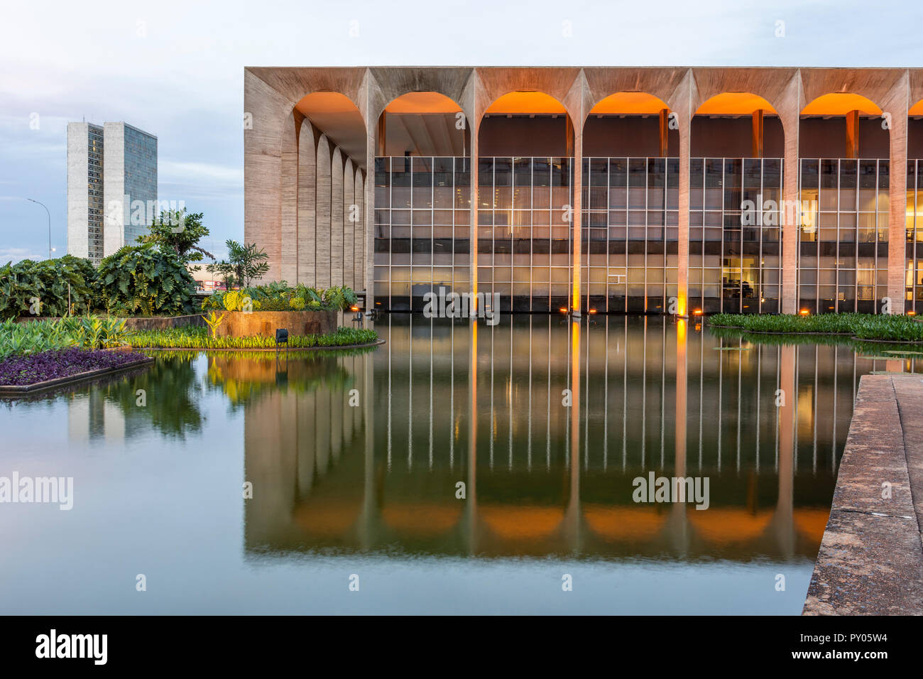 Itamaraty Palace internationale Angelegenheiten öffentliche Gebäude im Zentrum von Brasilia, Brasilien Stockfoto