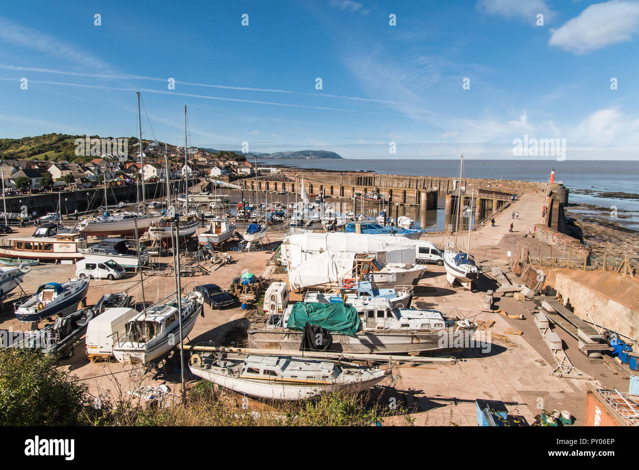 Watchet Hafen Stockfoto