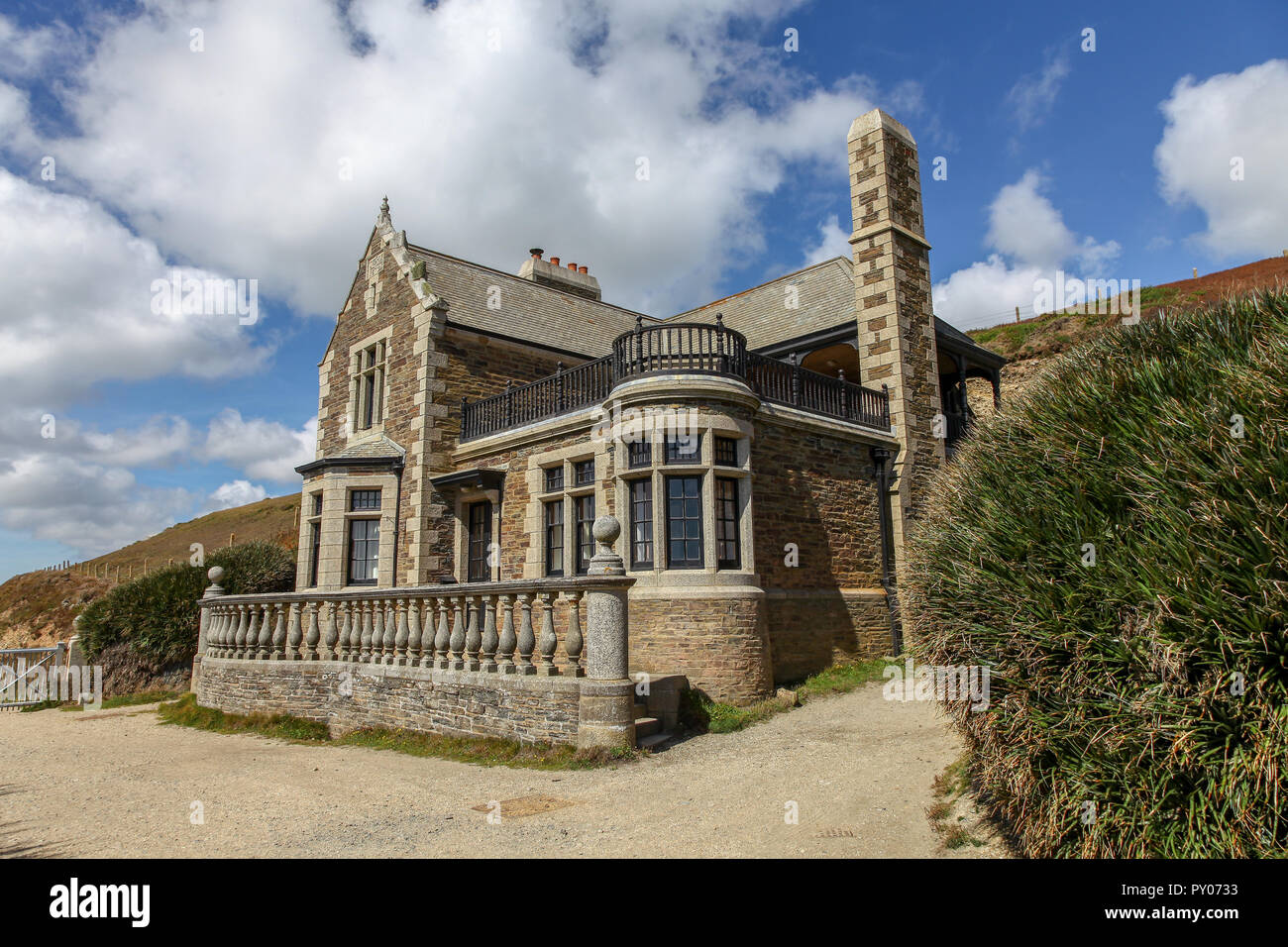 The Lodge at Loe Bar, in der Nähe von Helston, Cornwall, England, Großbritannien Stockfoto