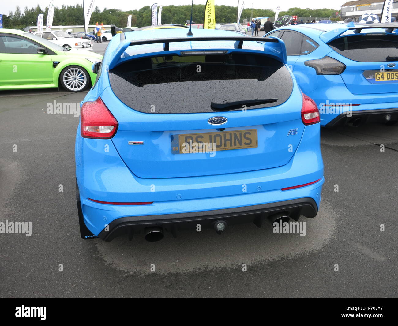 Ford Classic Cars auf der RS OWNERS CLUB National day at Donnington Park Rennstrecke Stockfoto