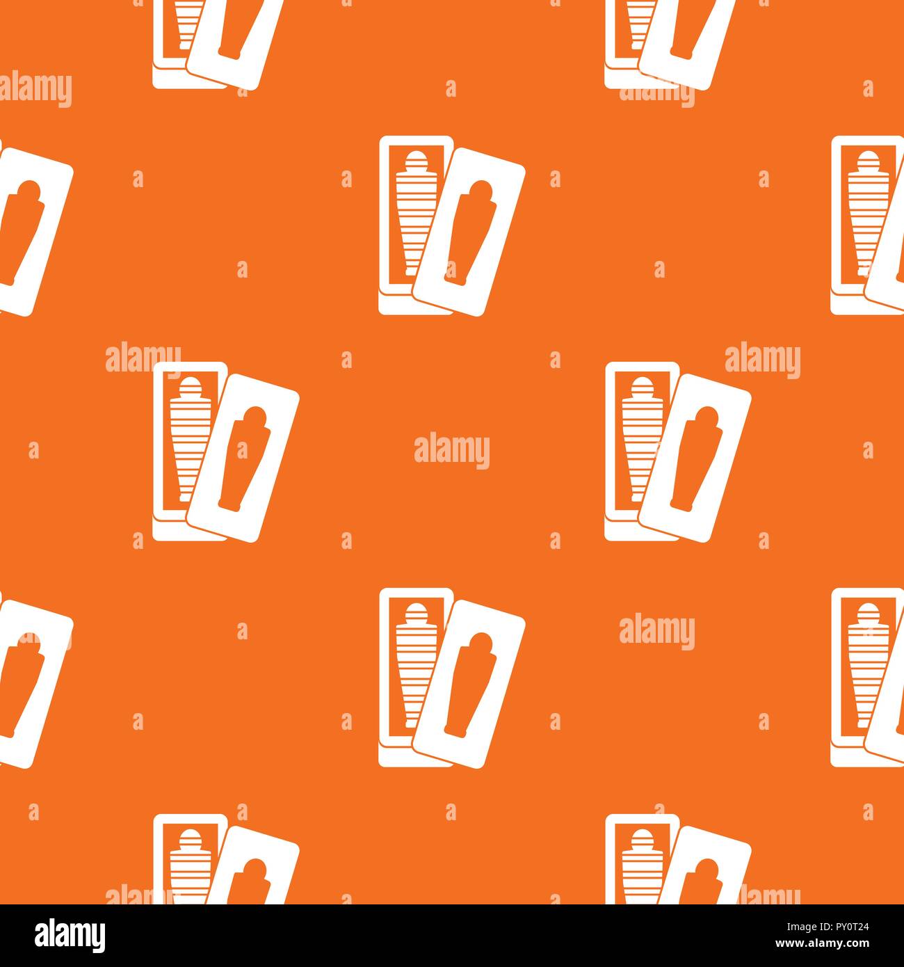 Mumie Sarkophag Muster nahtlose Stock Vektor