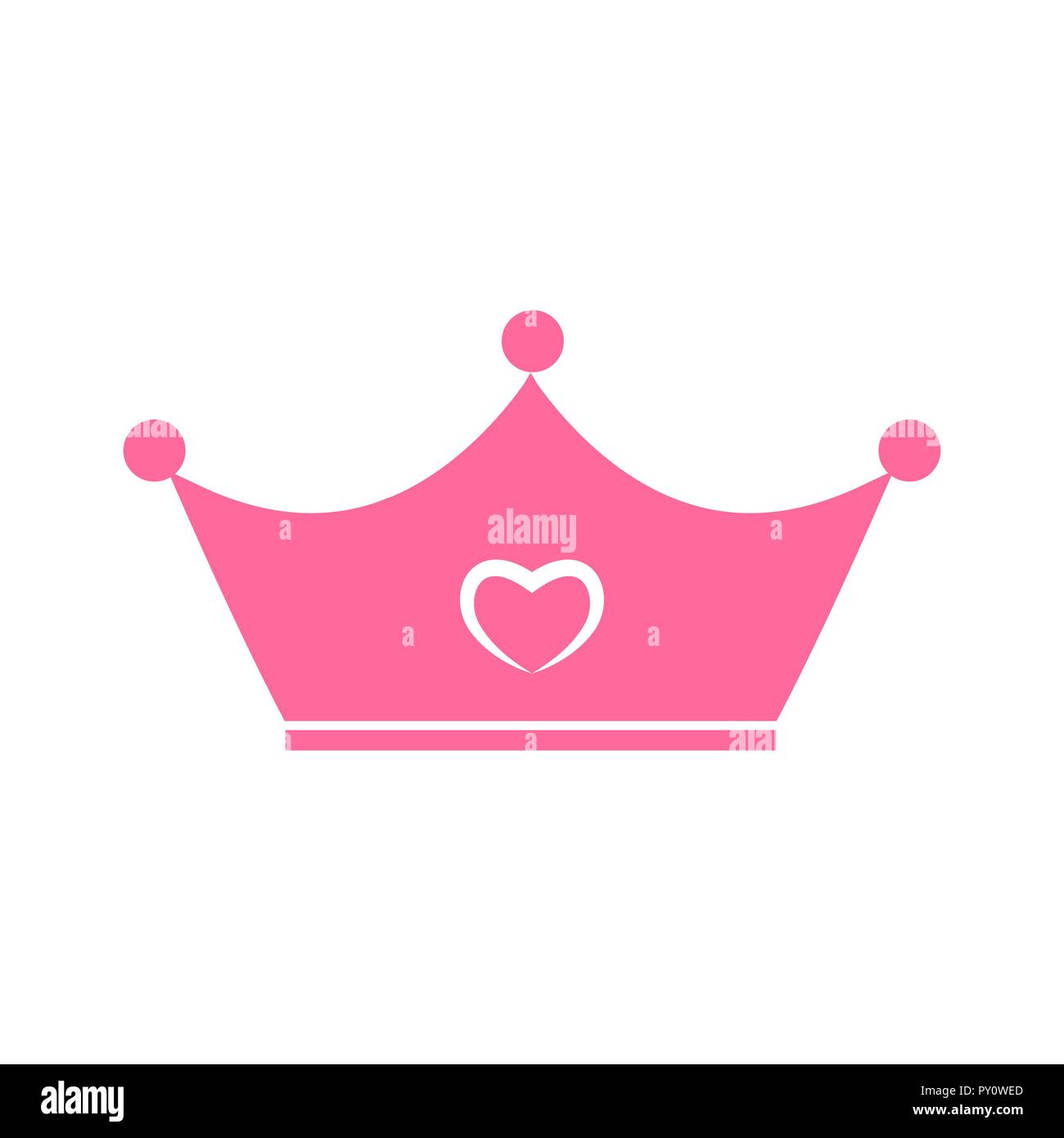Prinzessin Krone Symbol. Vector Illustration Stock-Vektorgrafik - Alamy