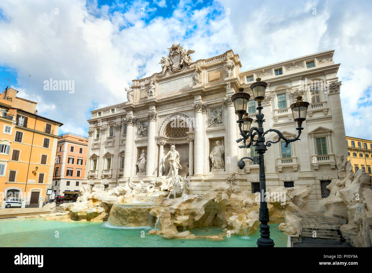 Berühmten Brunnen Trevi in Rom. Italien Stockfoto