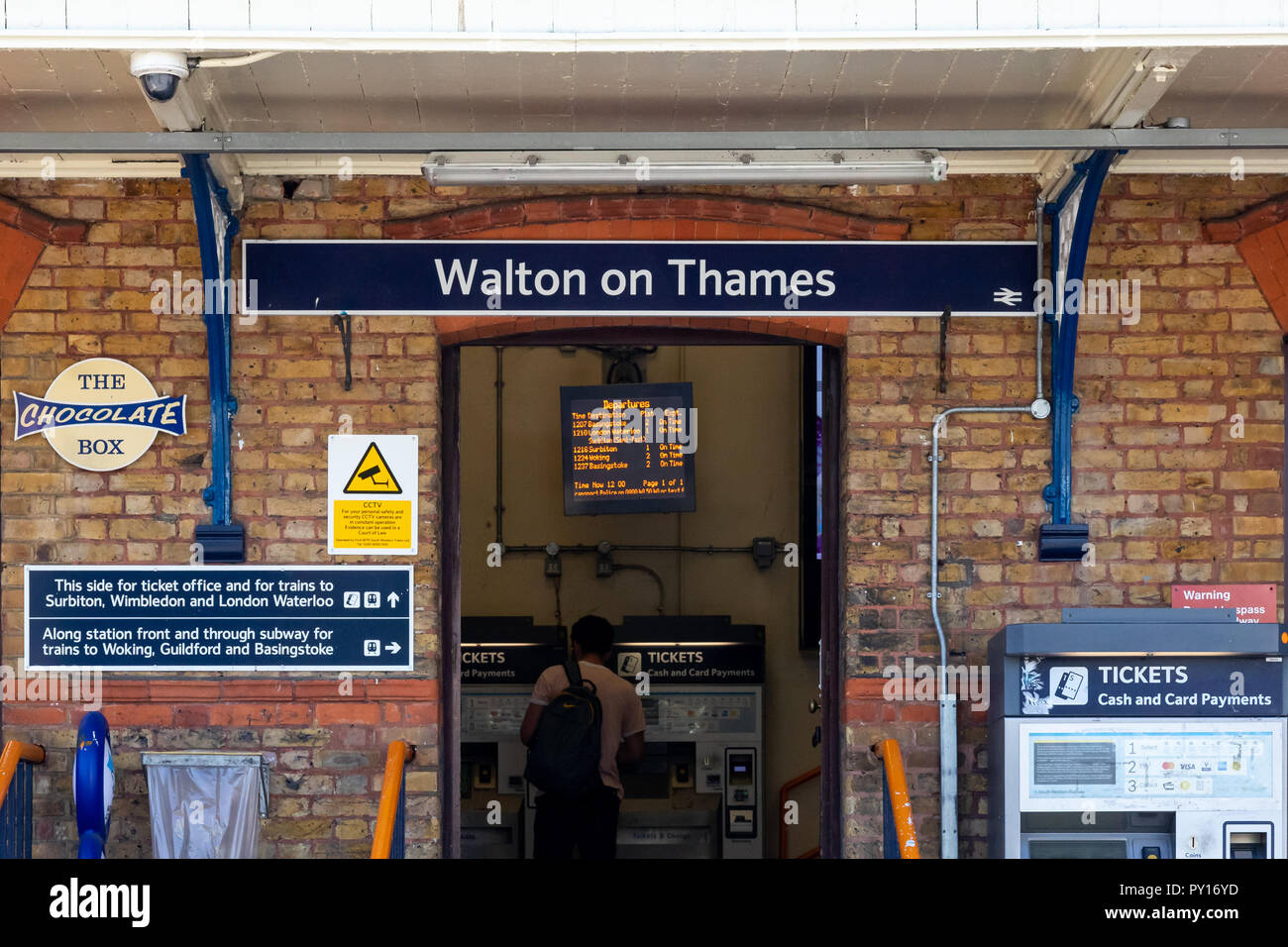 Walton Bahnhof, Walton on Thames Stockfoto