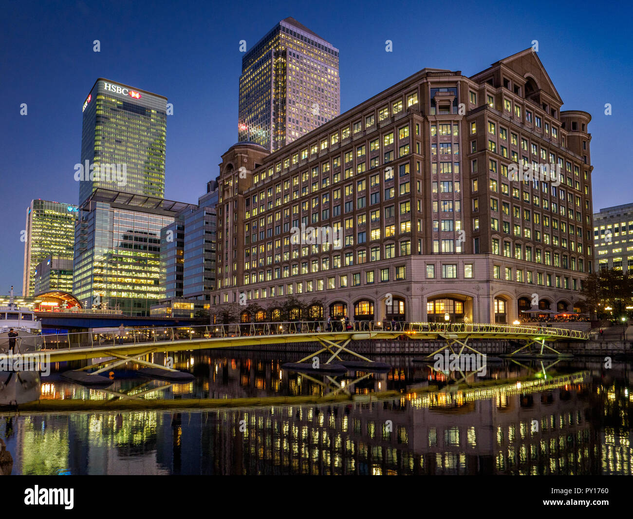 Canary Wharf London Canary Wharf Entwicklung in den Londoner Docklands Stockfoto