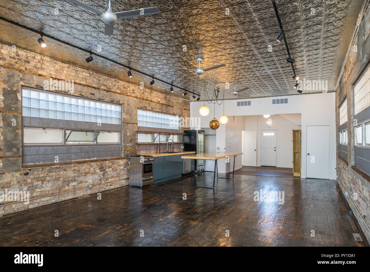 Wohn- Innenbereich-Loft Stockfoto