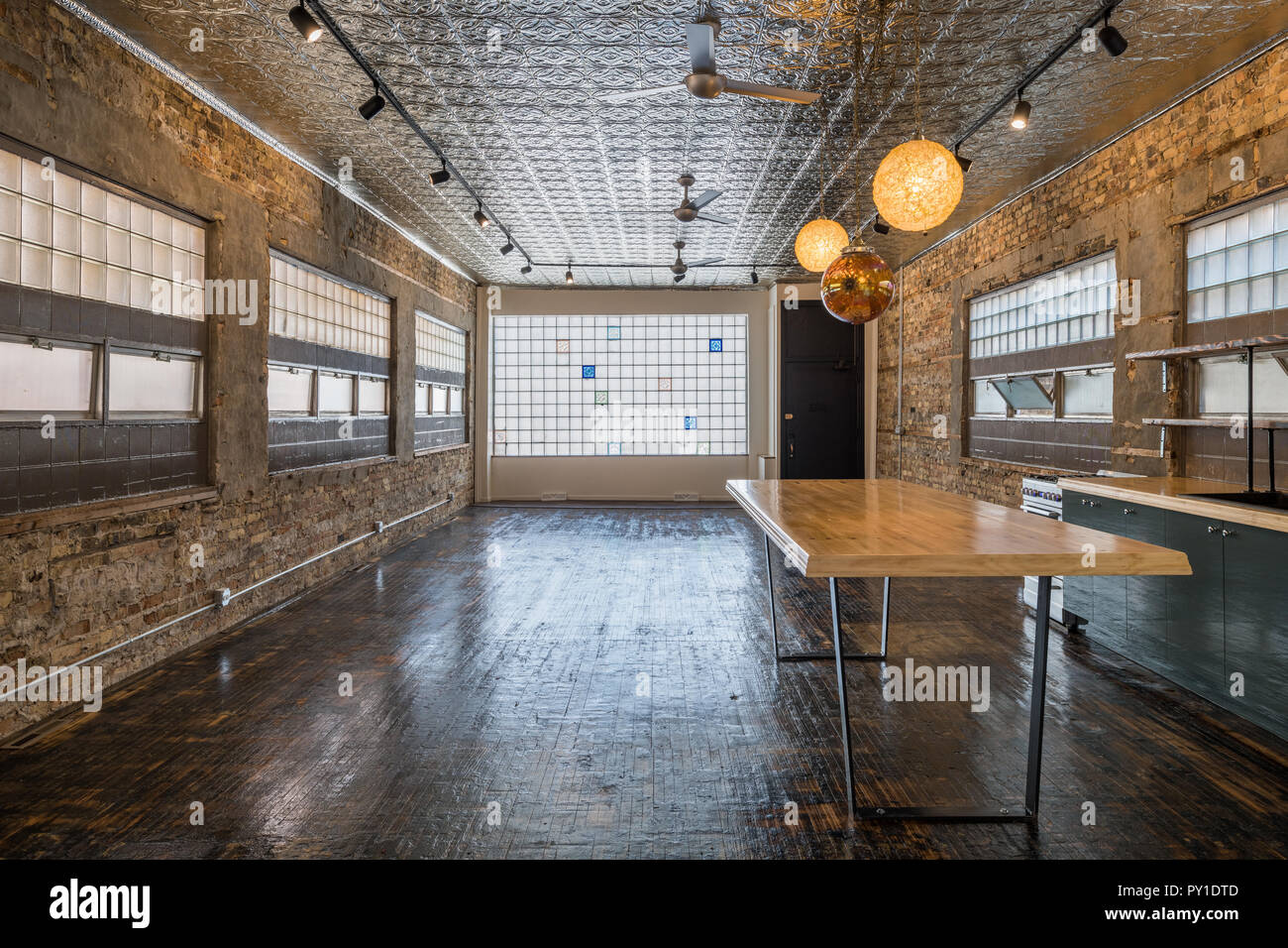 Wohn- Innenbereich-Loft Stockfoto