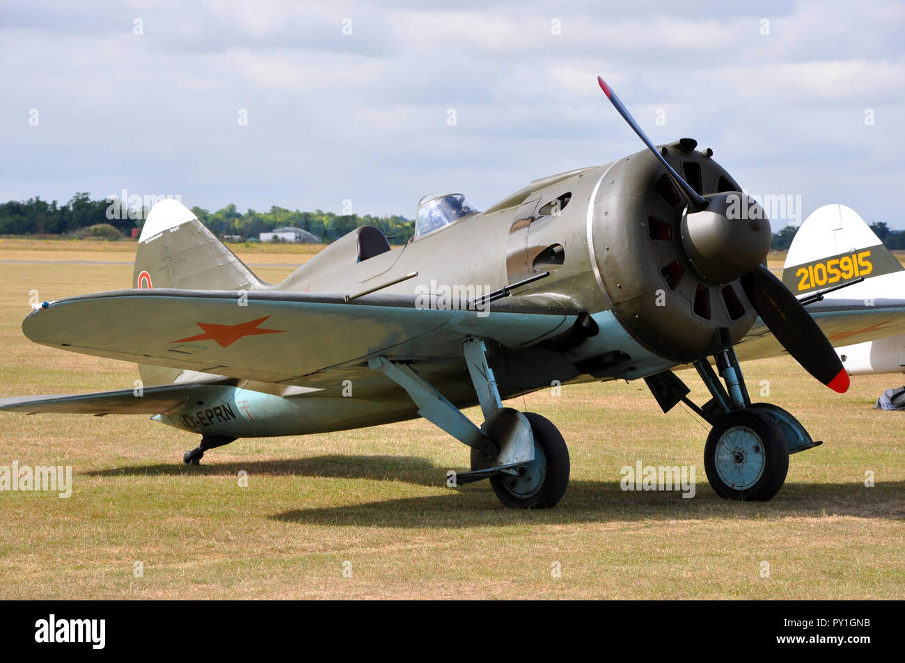 Polikarpov I-16 sowjetische Kampfflugzeuge der revolutionären Design. Die weltweit ersten Low-wing Fighter freitragende Eindecker mit einziehbarem Fahrwerk Stockfoto