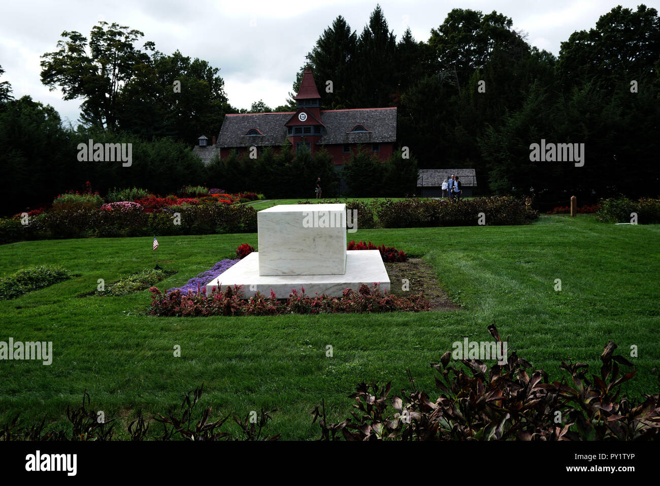 Franklin Delano Roosevelt's Grave Springwood, der Heimat von Franklin Delano Roosevelt am Hyde Park, NY. Foto von Dennis Brack Foto von Dennis Brac Stockfoto