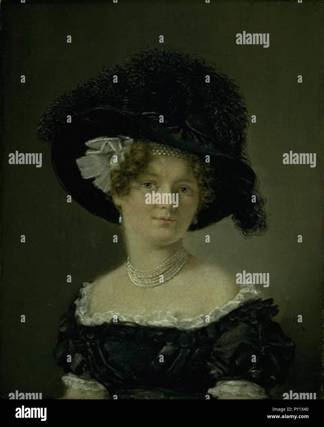 C.A. Jensen - Mathilde Theresia von Irgens-Bergh geb. Holsten die Frau von Mathias Friis von Irgens-Bergh - Stockfoto