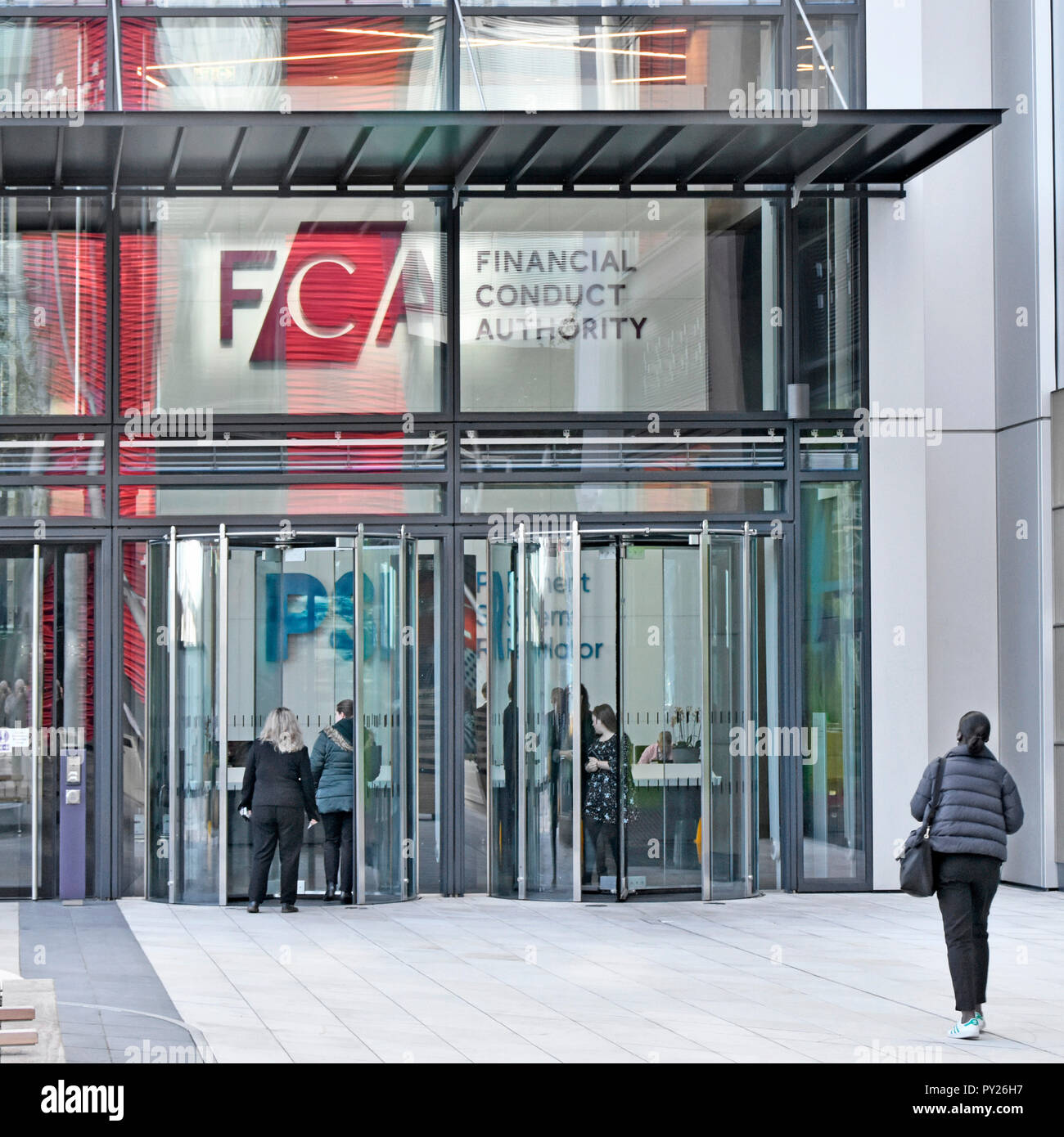 FCA Financial Conduct Authority modernes Londoner Bürogebäude im International Quarter in der Nähe von Westfield & Olympic Park Stratford East London England Großbritannien Stockfoto