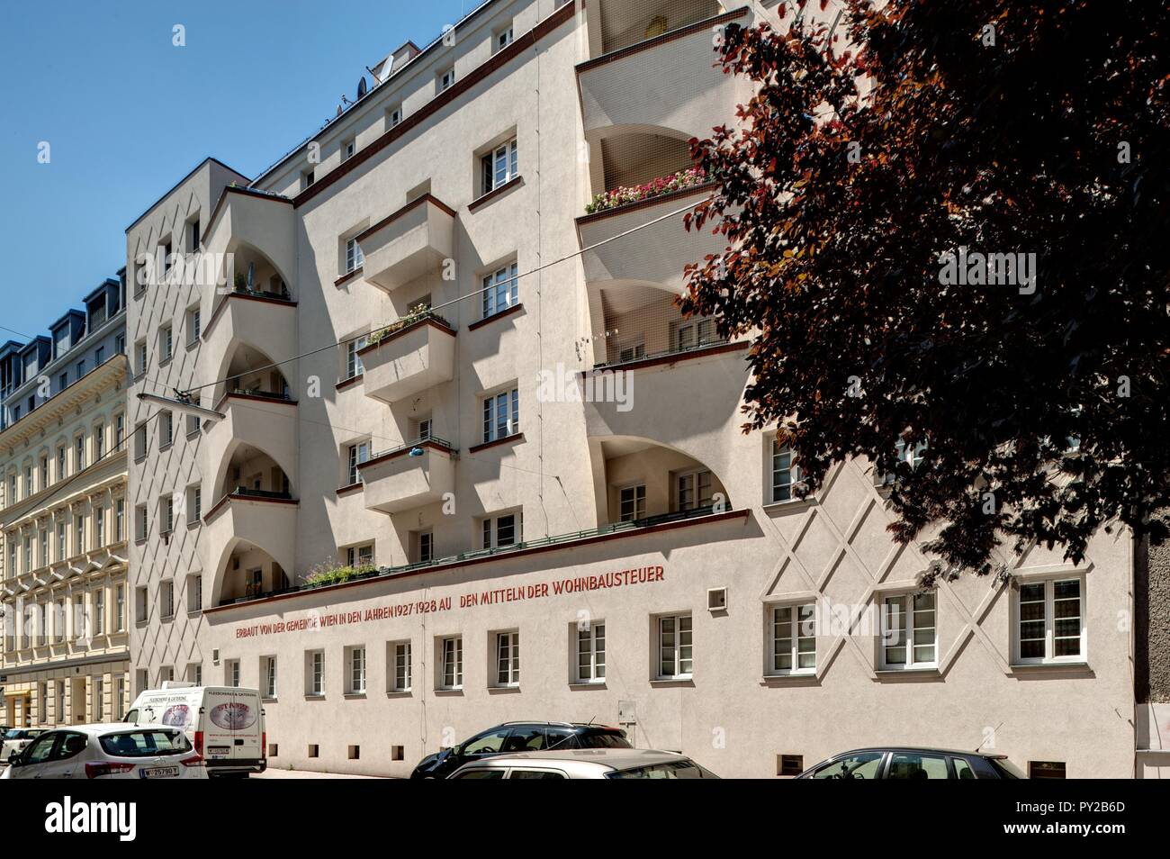 Wien, Gemeindebau des "Roten Wien" Wien, Rat Tenement Blocks, 'roten