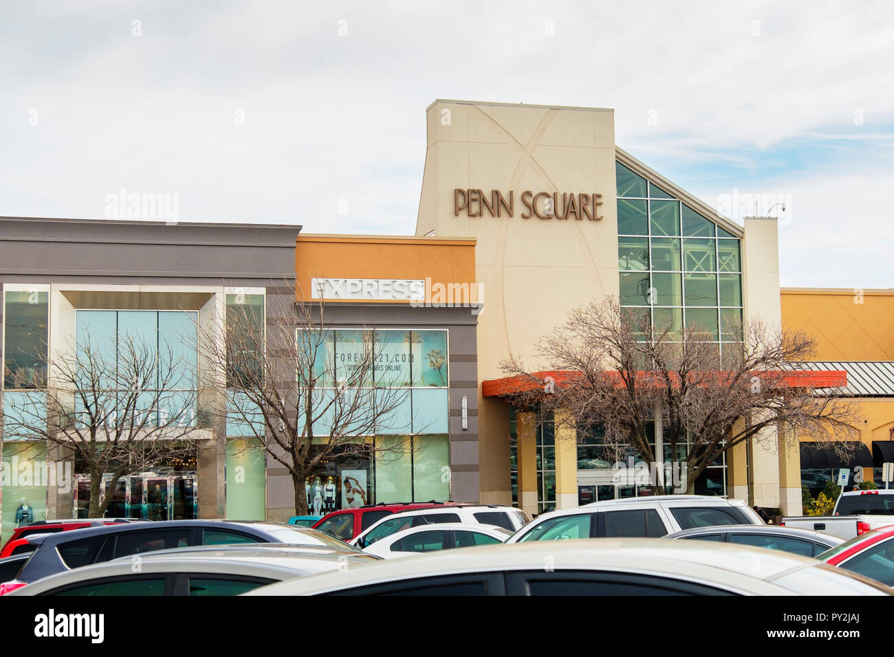 Das Äußere von Penn Square Mall in Oklahoma City, Oklahoma, USA. Stockfoto