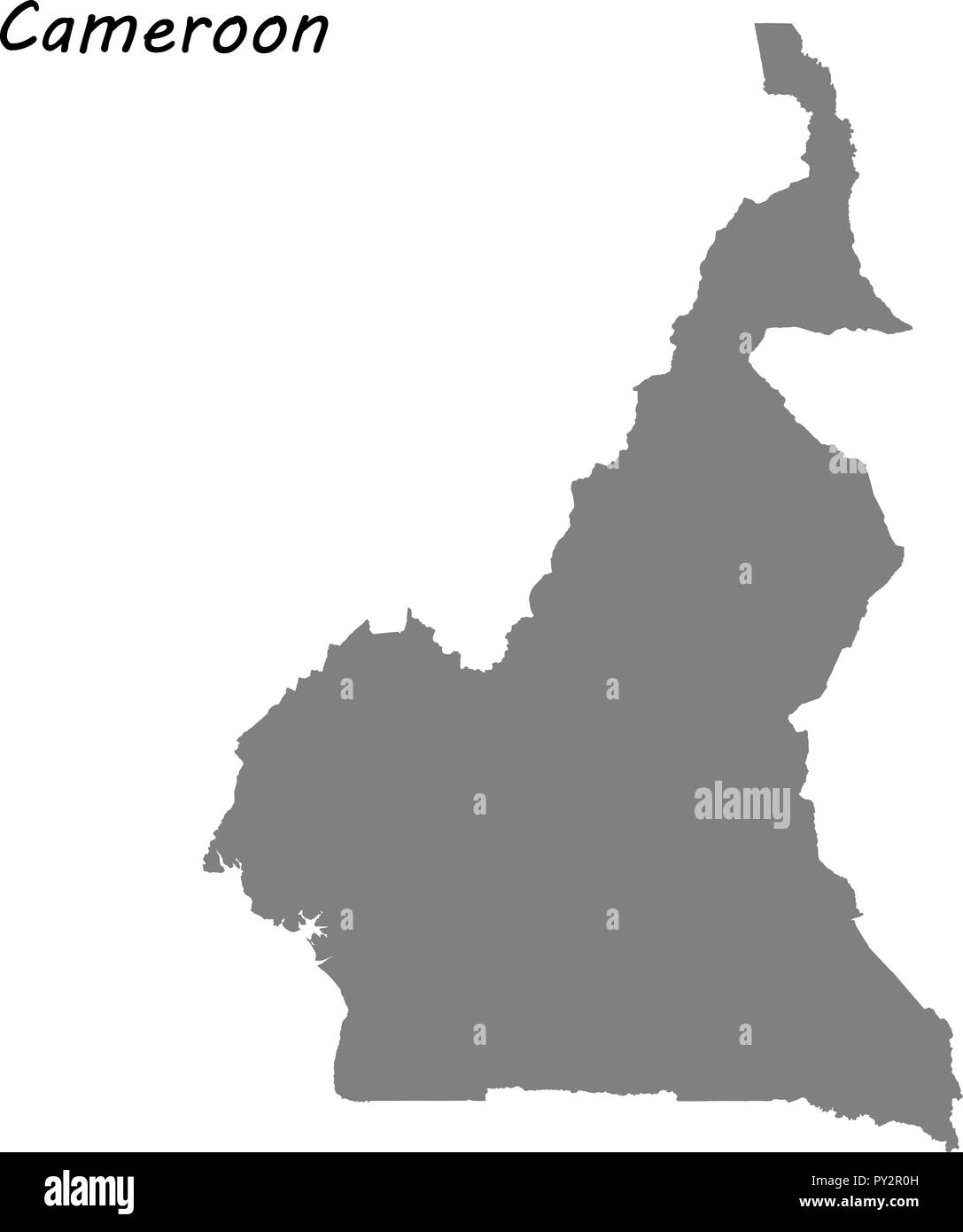 Hohe Qualität Karte von Kamerun. Vector Illustration Stock Vektor