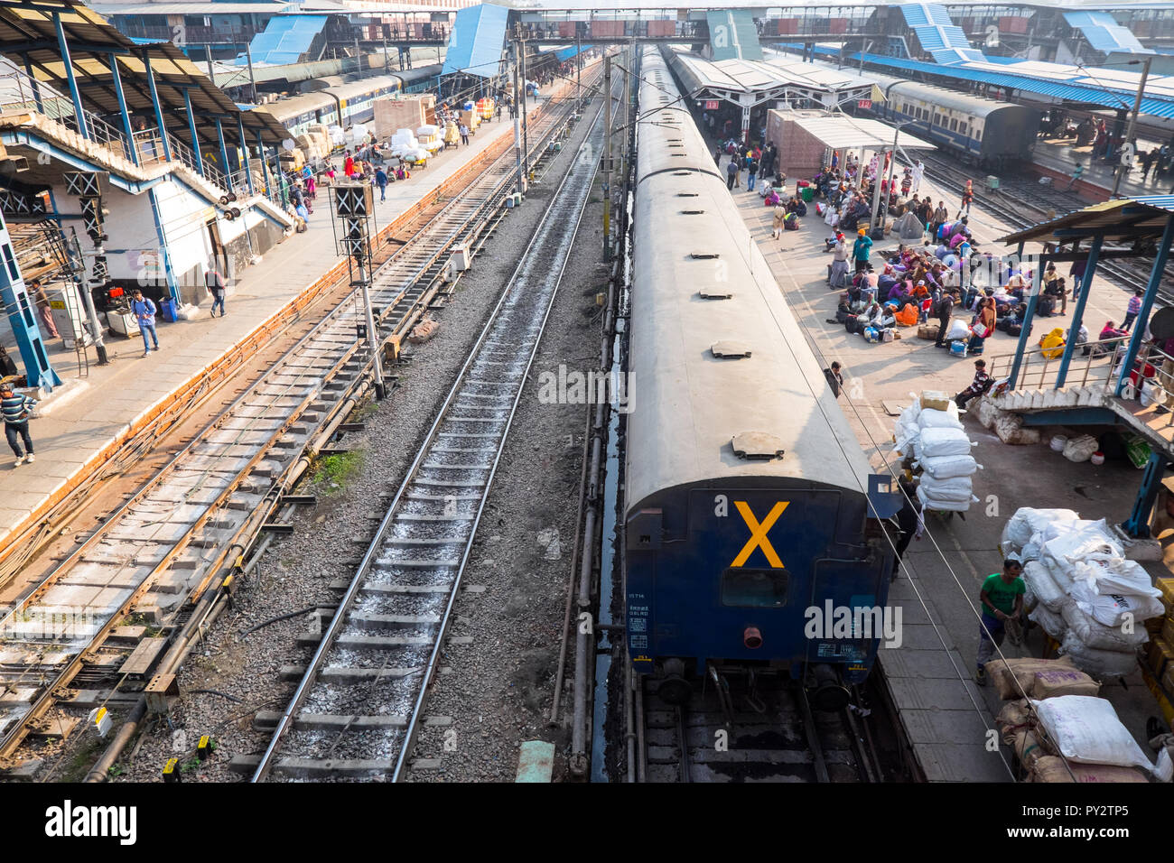 Bahnhof von Delhi, Indien Stockfoto
