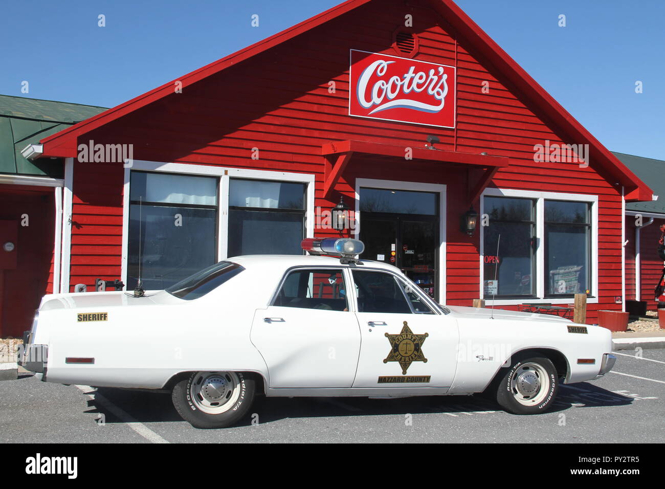 Sheriffs Auto aus der TV-Serie "Dukes of Hazzard", die in Luray, VA, USA, gezeigt wurde Stockfoto