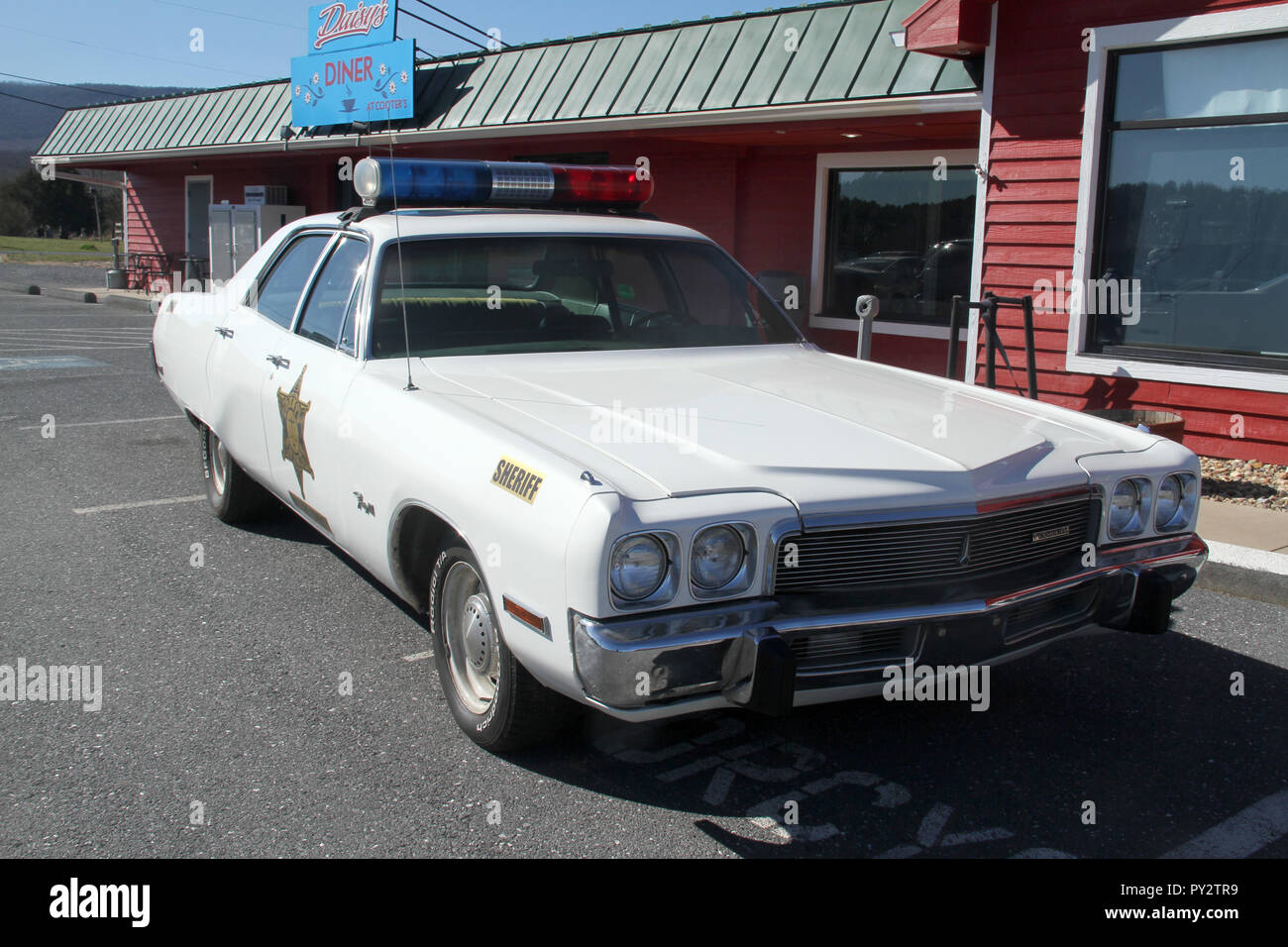 Sheriffs Auto aus der TV-Serie "Dukes of Hazzard", die in Luray, VA, USA, gezeigt wurde Stockfoto