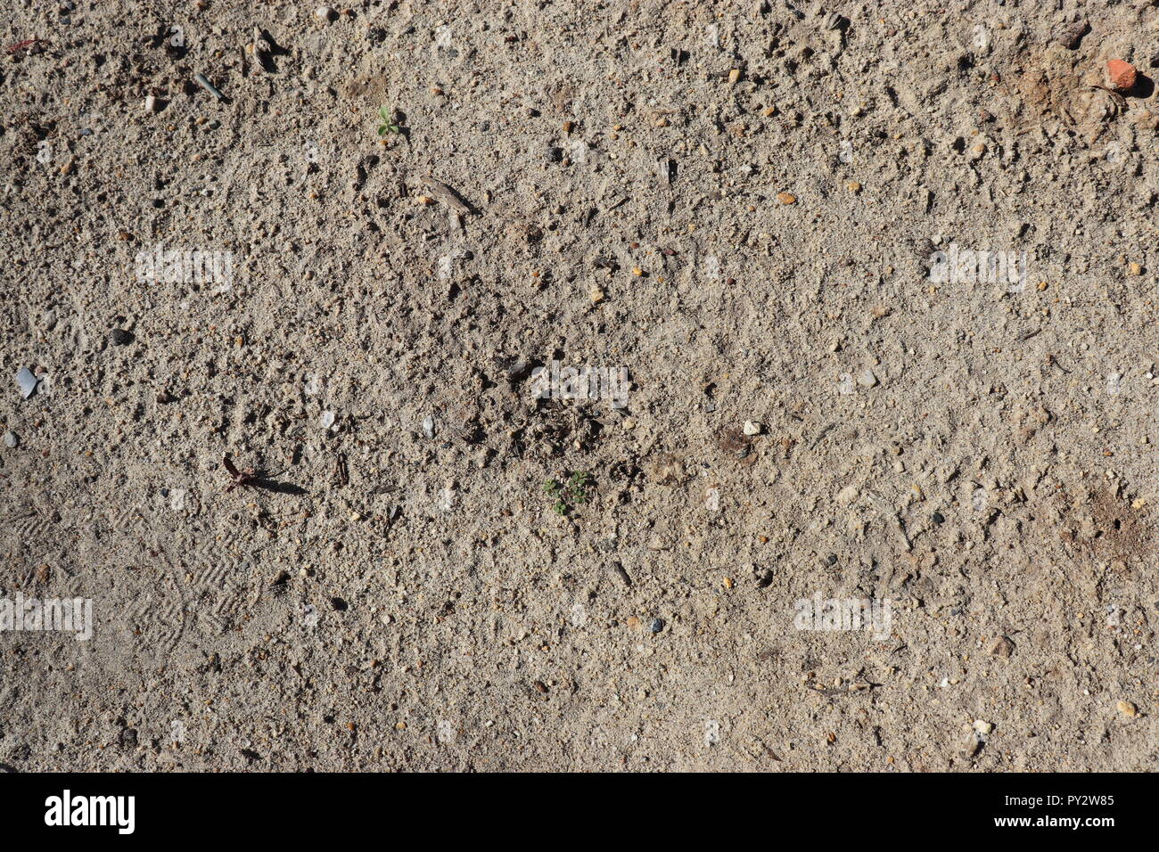 Boden Unordnung Textur aus Gras und Beton, Sand, Sticks und SPerfect Dekoration für Videospiele, Schilder, visuelle Designs und mehr! Stockfoto