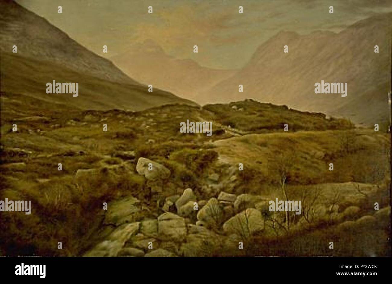 C J Smith - ein Blick auf die Insel Arran - 1895 Stockfoto