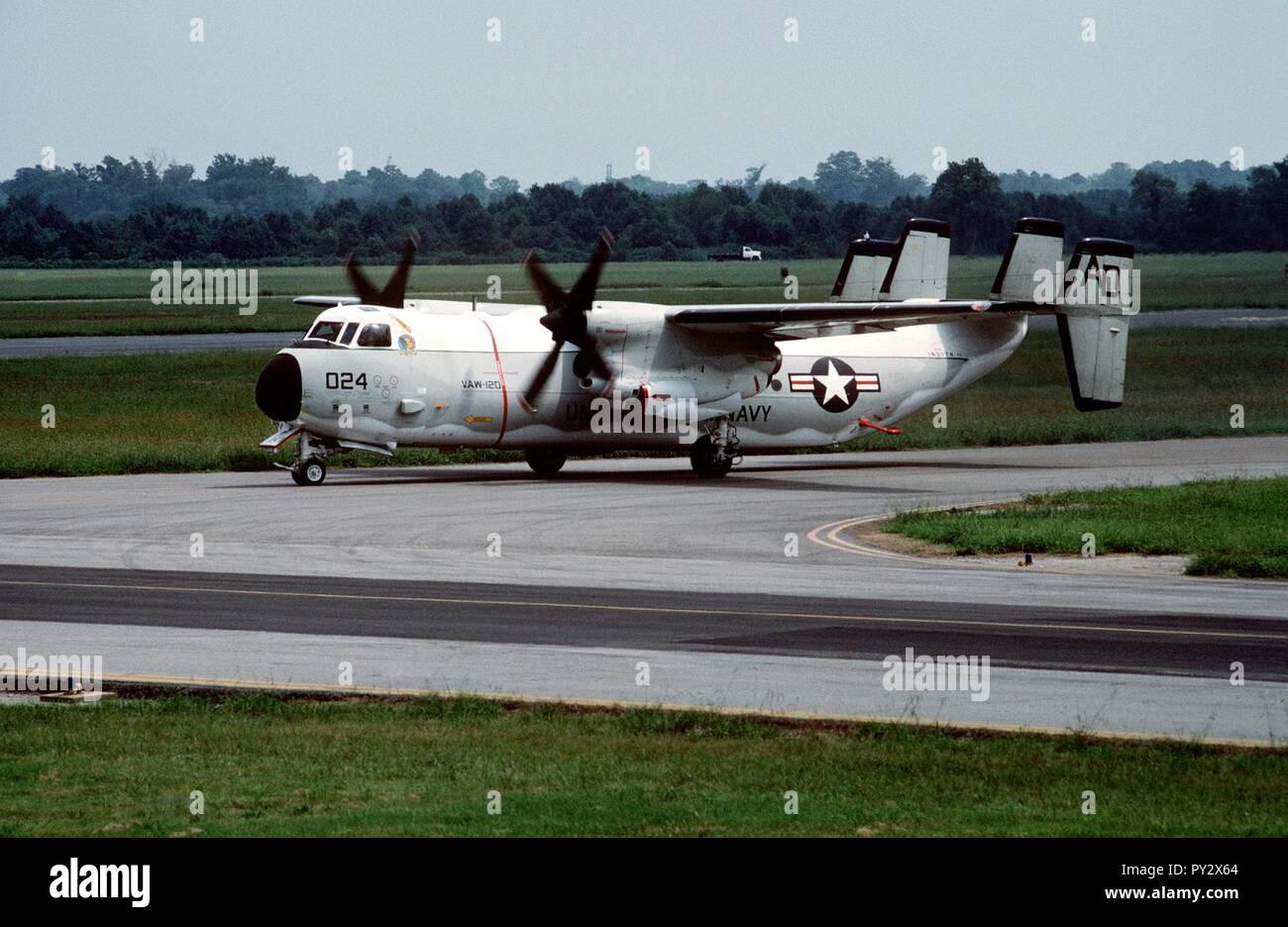 C-2A VAW-120 mit NAS Oceana 1989. Stockfoto