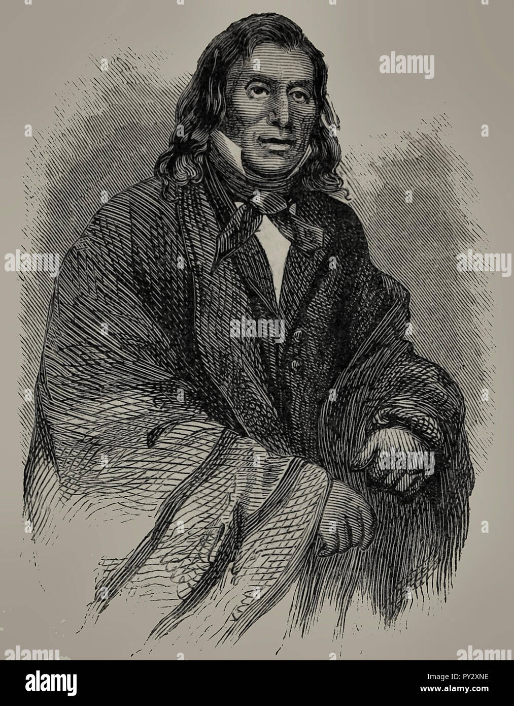 Kleine Krähe war ein Häuptling der Mdewakanton Dakota Leute, ca. 1863 Stockfoto