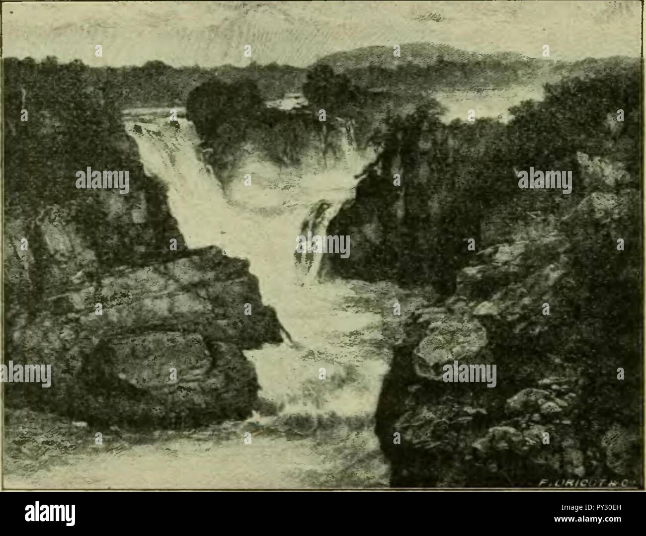 Cachoeira de Paulo Afonso circa 1903. Stockfoto