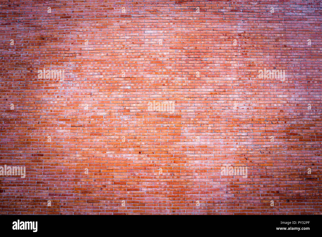 Breites panorama Brick Wall von roter Farbe banner Stockfoto