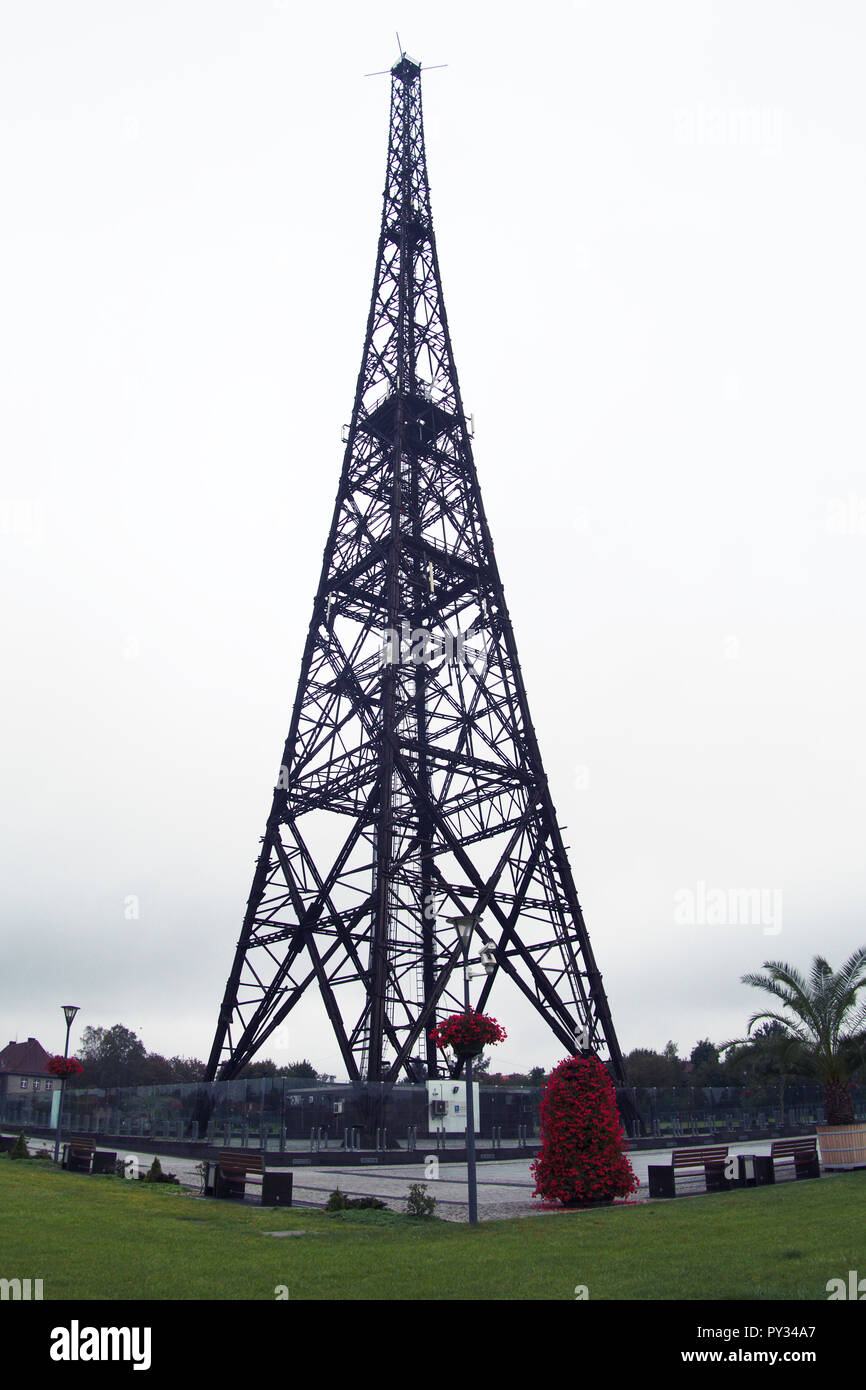 Der Gleiwitzer radio Tower. Stockfoto