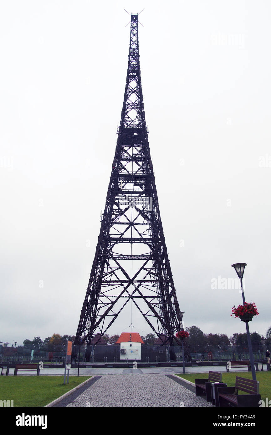 Der Gleiwitzer radio Tower. Stockfoto