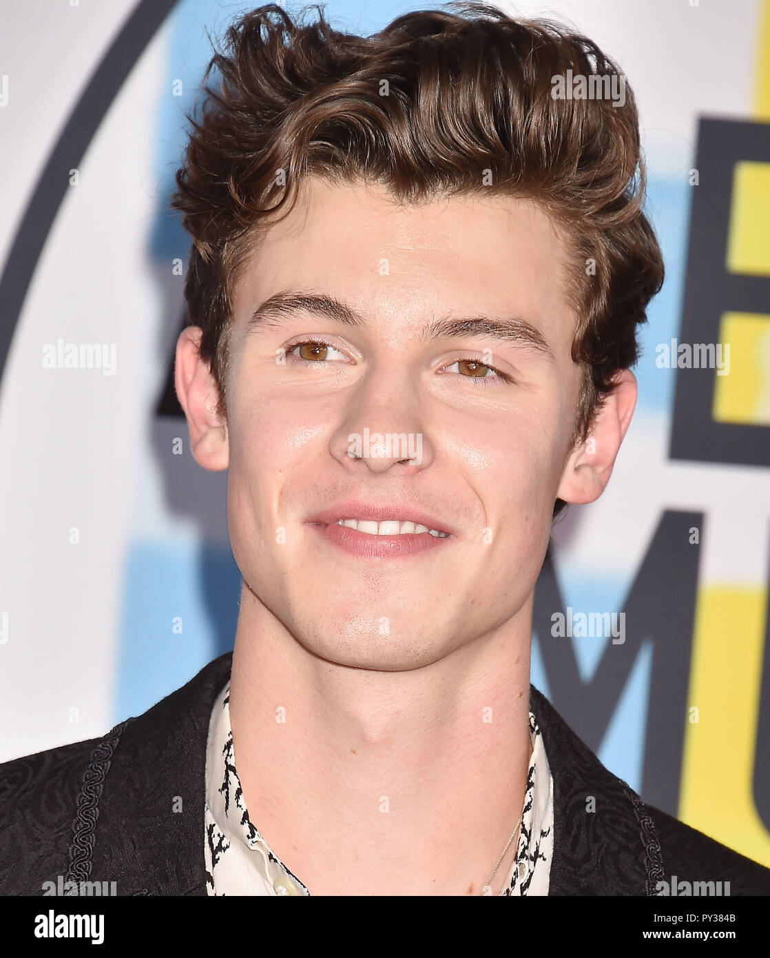 SHAWN MENDES kanadische Sängerin bei den American Music Awards 2018 bei Microsoft Theater am 9. Oktober in Los Angeles, Kalifornien 2018. Stockfoto