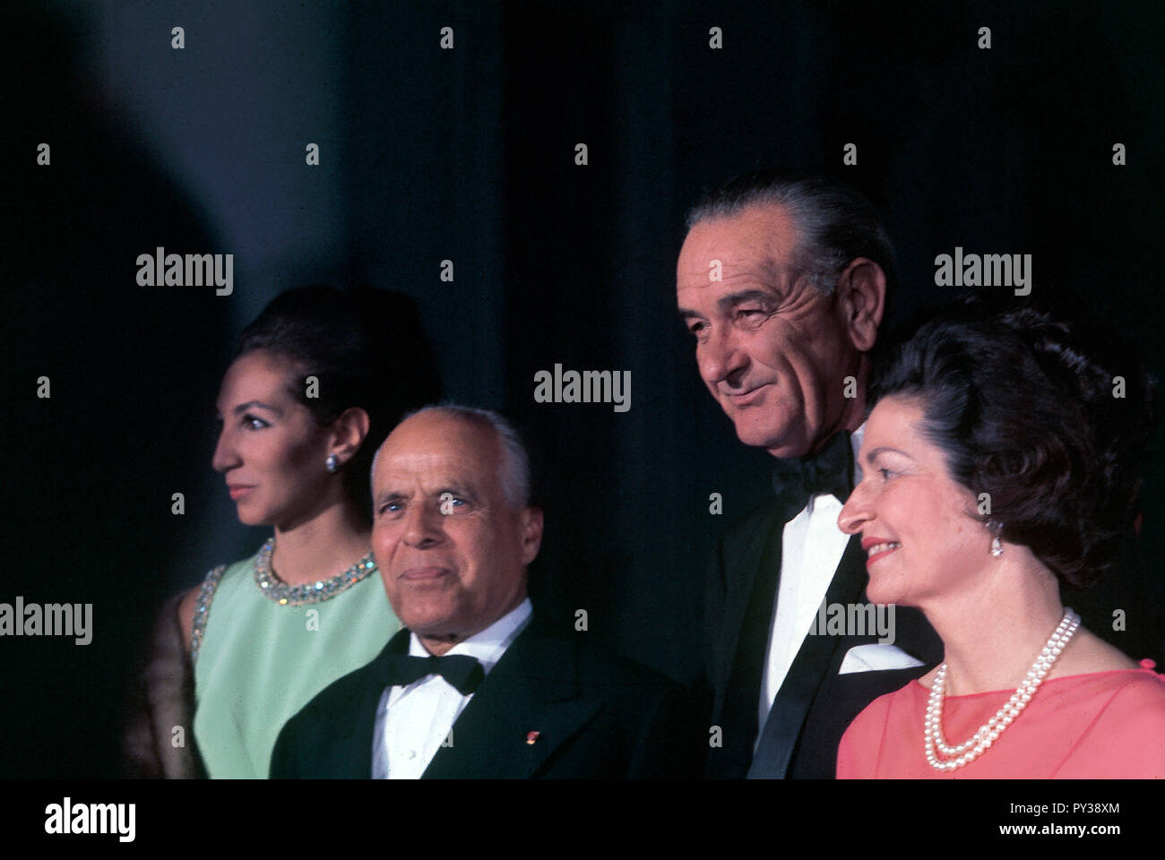 Lyndon Johnson und Frau Stockfoto