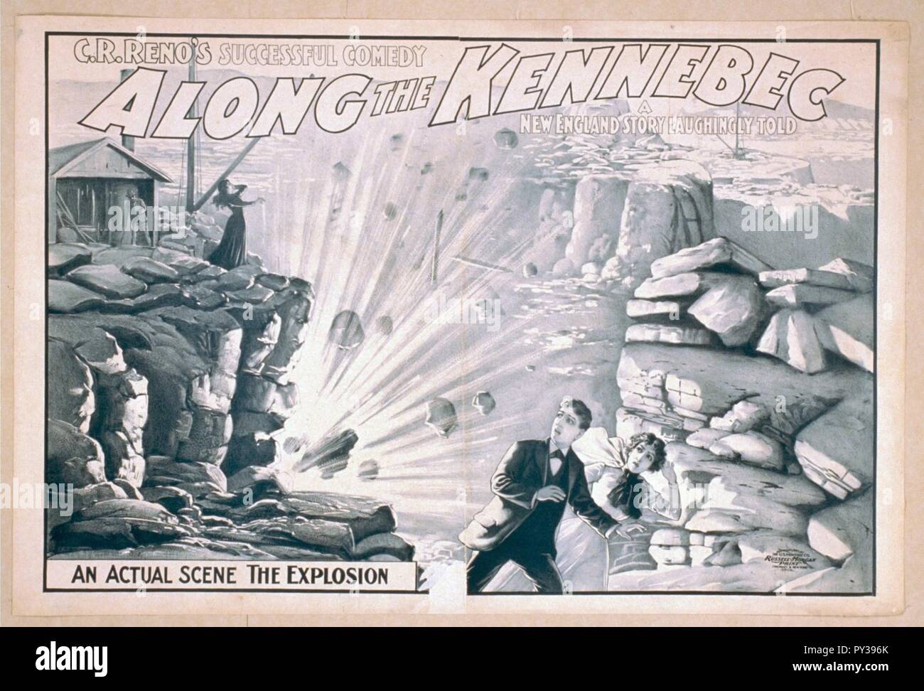 C.R. Reno's erfolgreiche Komödie, entlang der Kennebec ein neues England Geschichte Lachend erzählt. Stockfoto