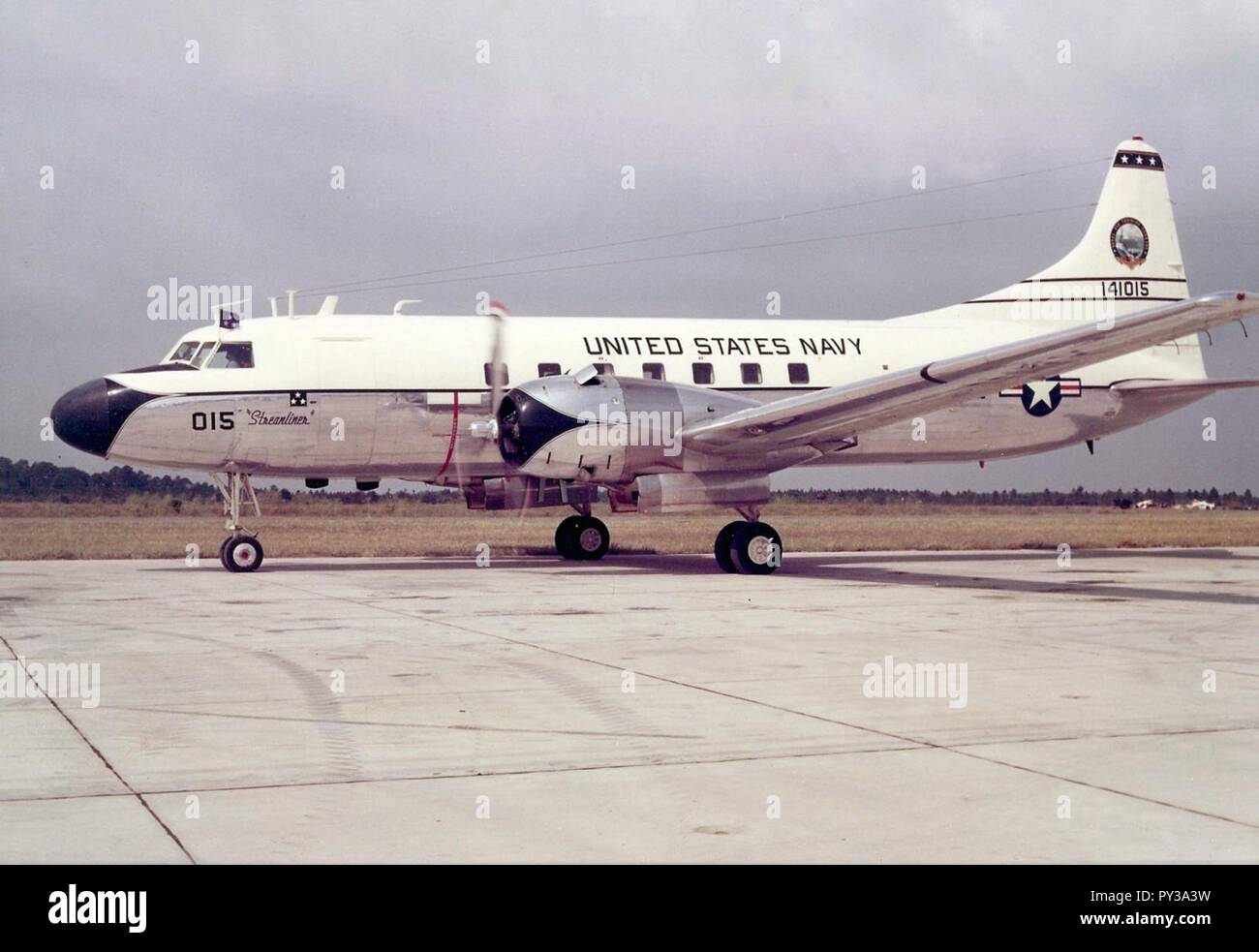 C-131F VIP-Transport" an der NAS Pensacola c 1969. Stockfoto