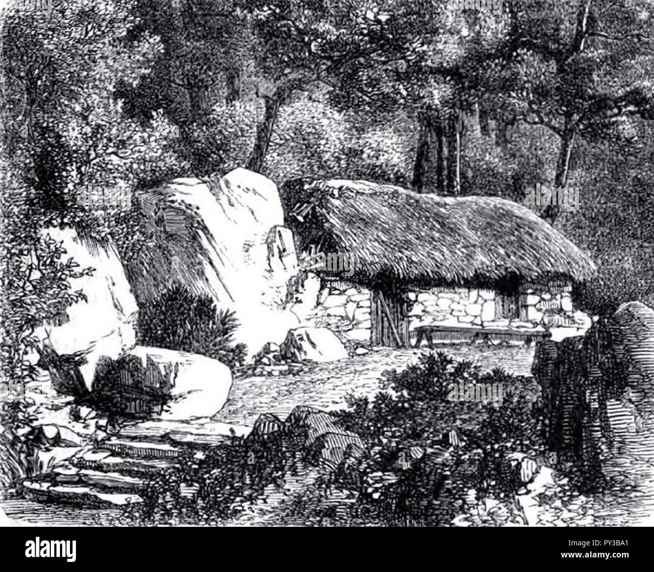 Cabane de Rousseau. Stockfoto