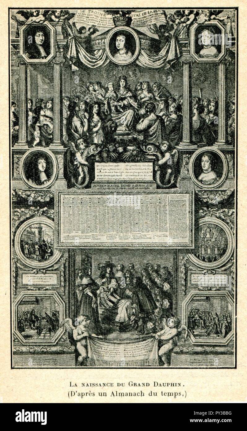 Cabanès, Programme de Princes002 La naissance du Grand Dauphin. Stockfoto
