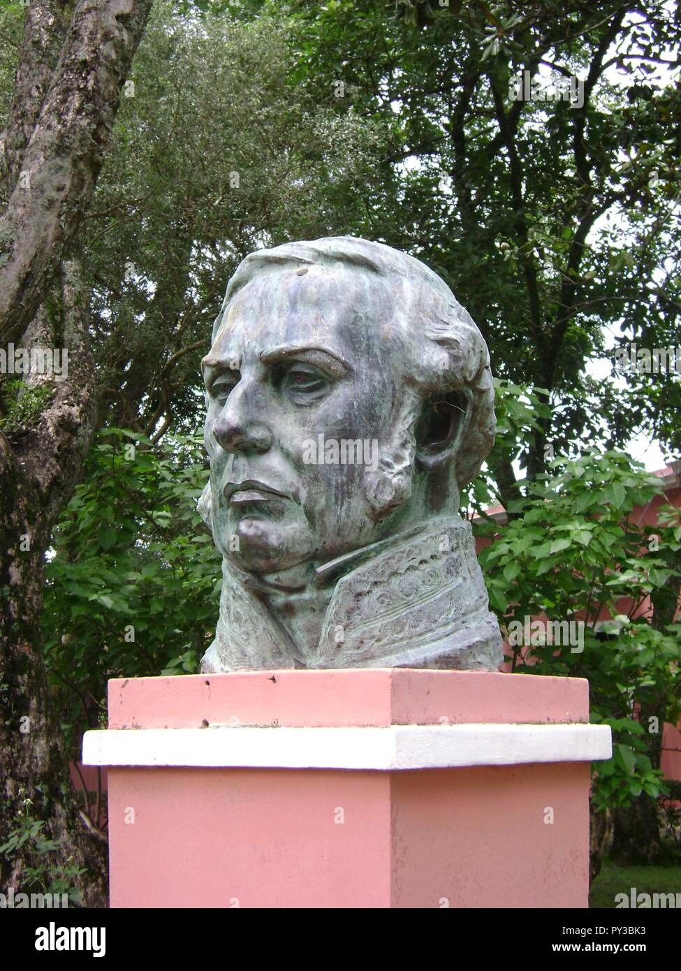 Cabeza de J. J. de Urquiza de Palacio San José. Stockfoto