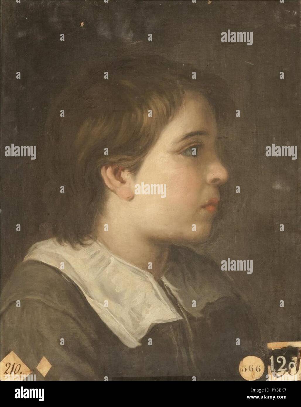 Cabeza de Muchacho, copia de un Original de Murillo (Real Academia de Bellas Artes de San Fernando). Stockfoto