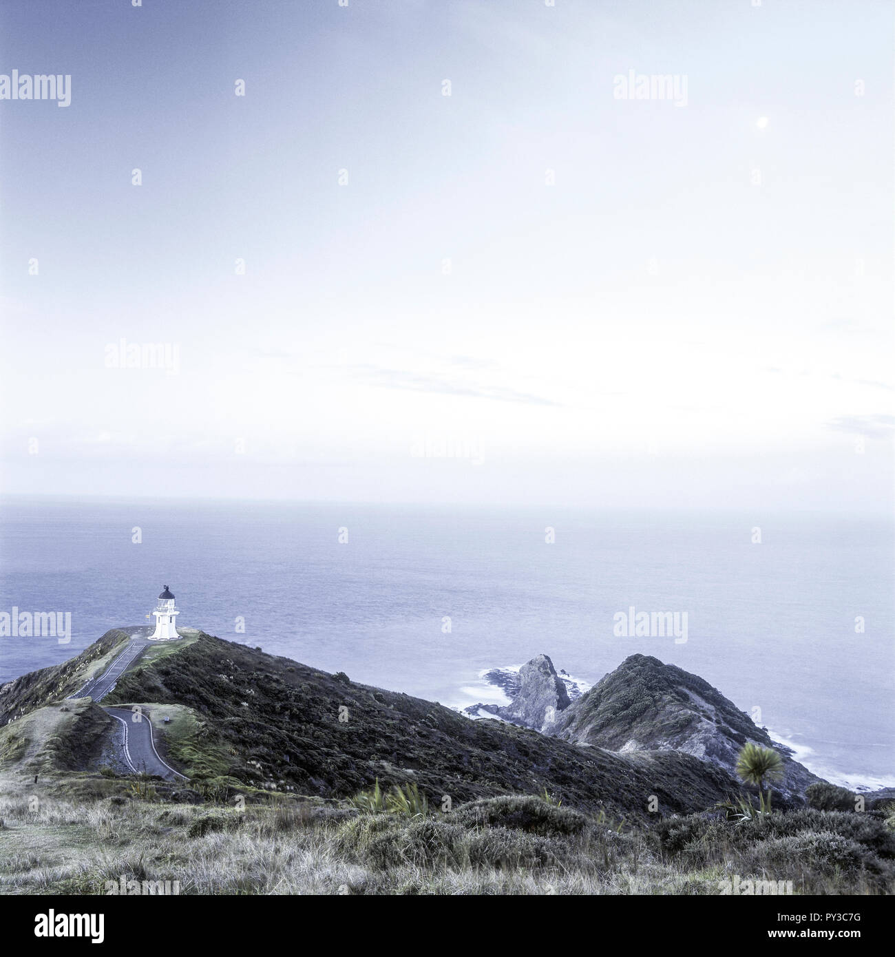 Leuchtturm Auf Kap Reinga, Neuseeland Stockfoto