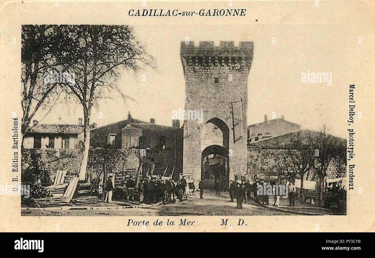 Cadillac-sur-Garonne - Porte de la mer 2. Stockfoto