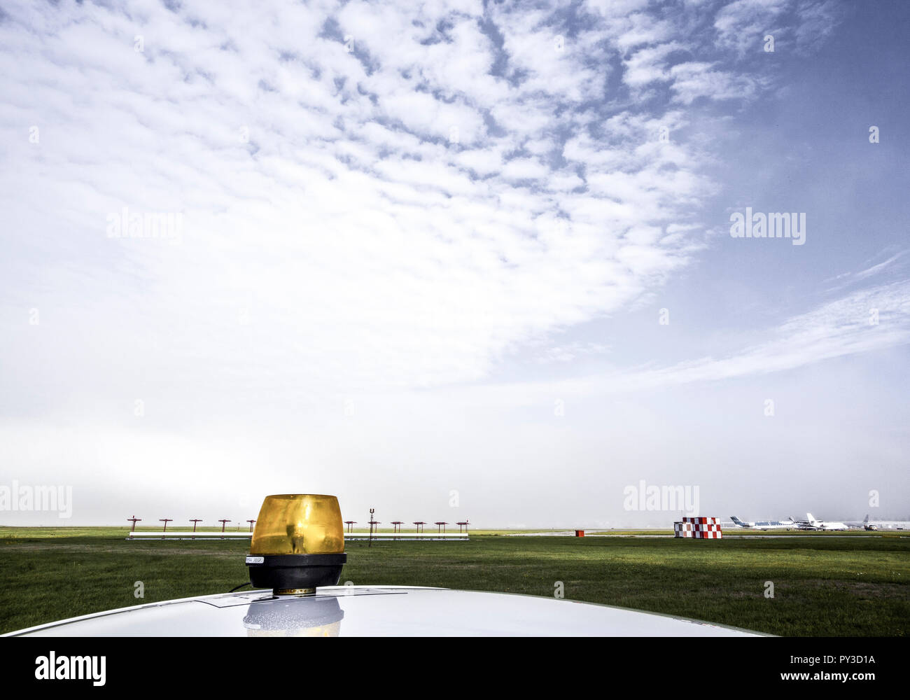Ein signallicht Flughafen Stockfoto