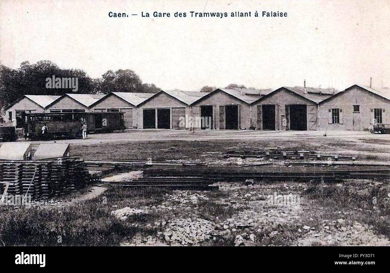 Caen cfc-Depot demilune. Stockfoto