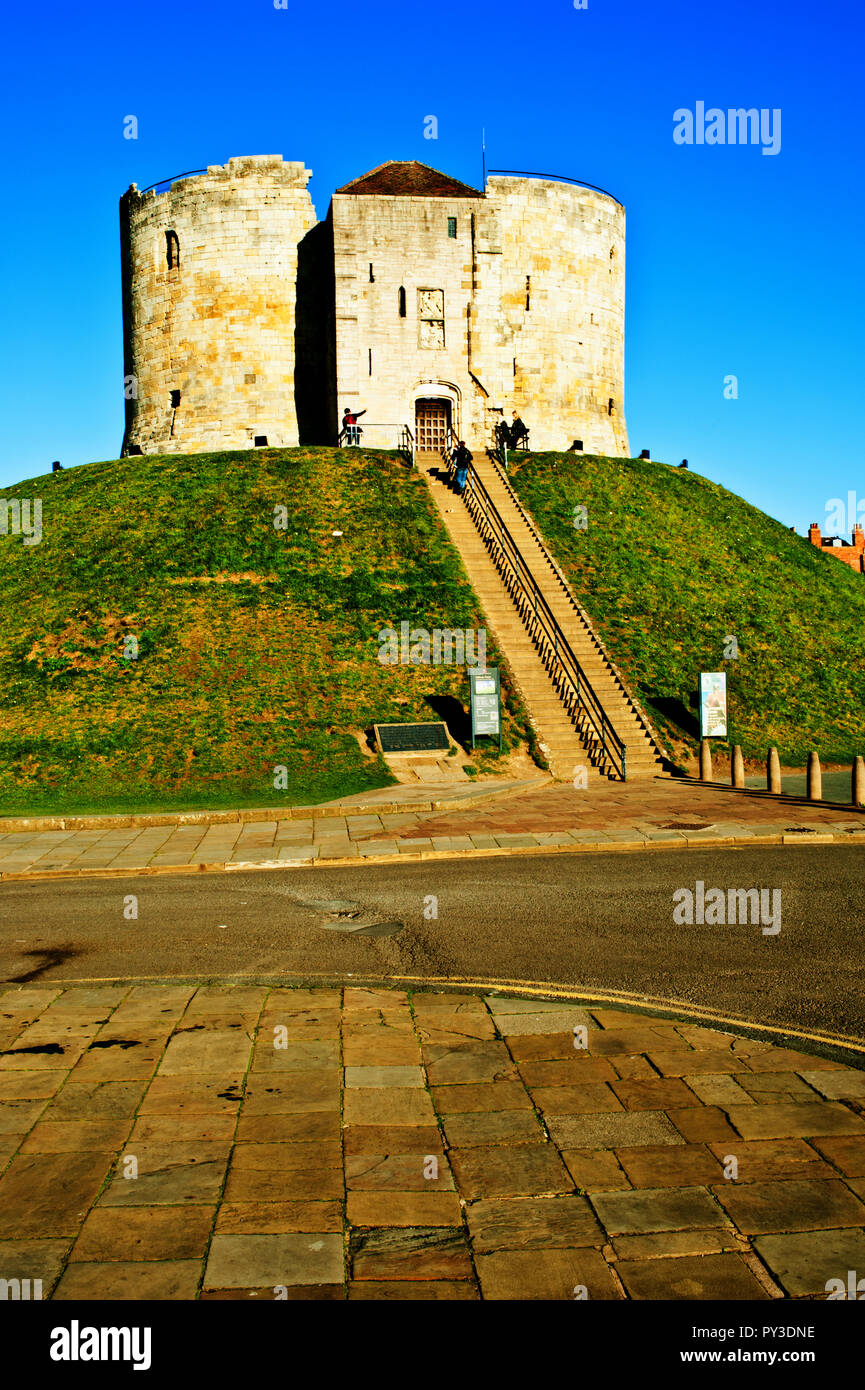 Clifford Tower, York, England Stockfoto