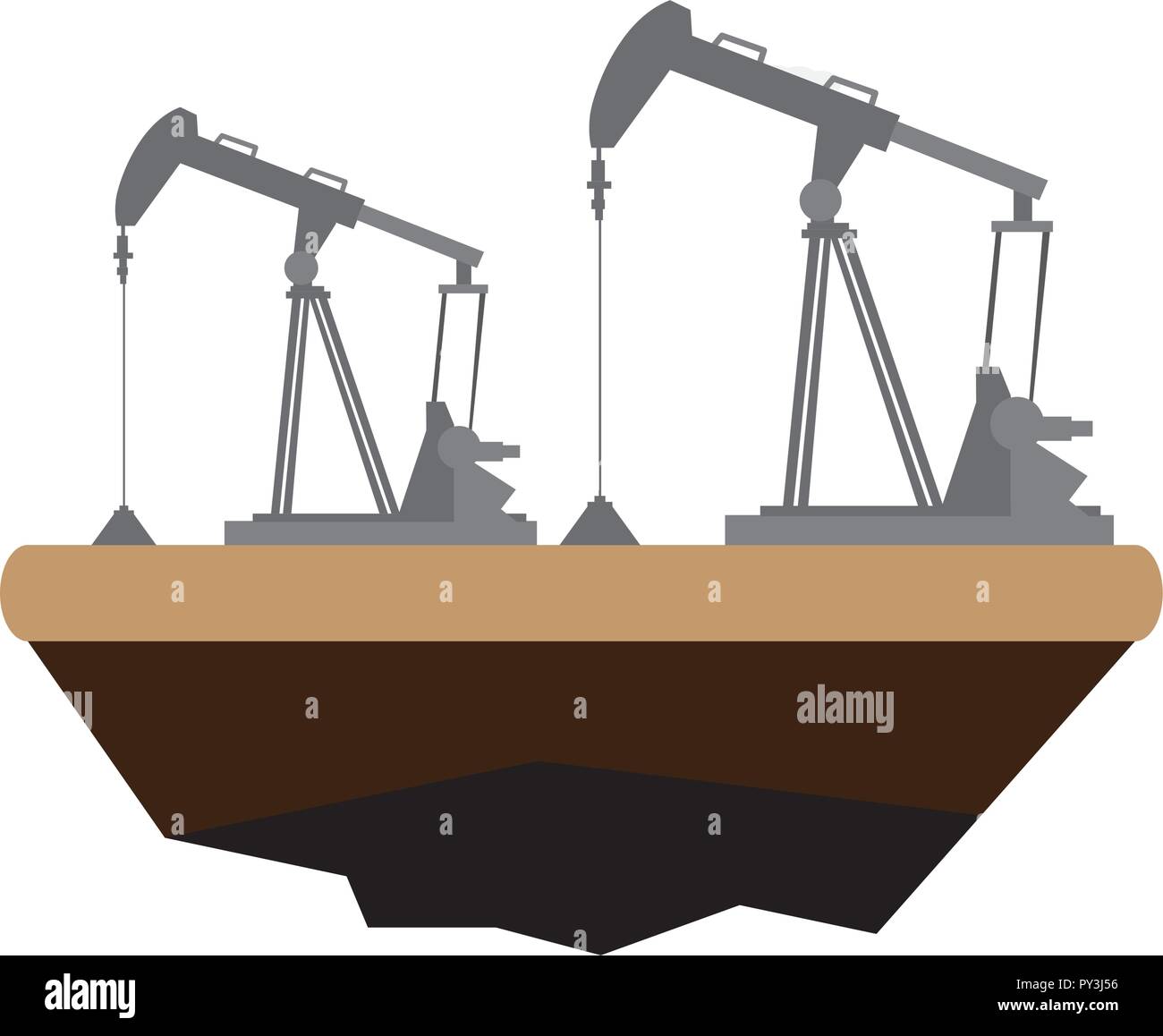 Öl Bohrmaschine. Energie konzeptionelle Bild Stock Vektor