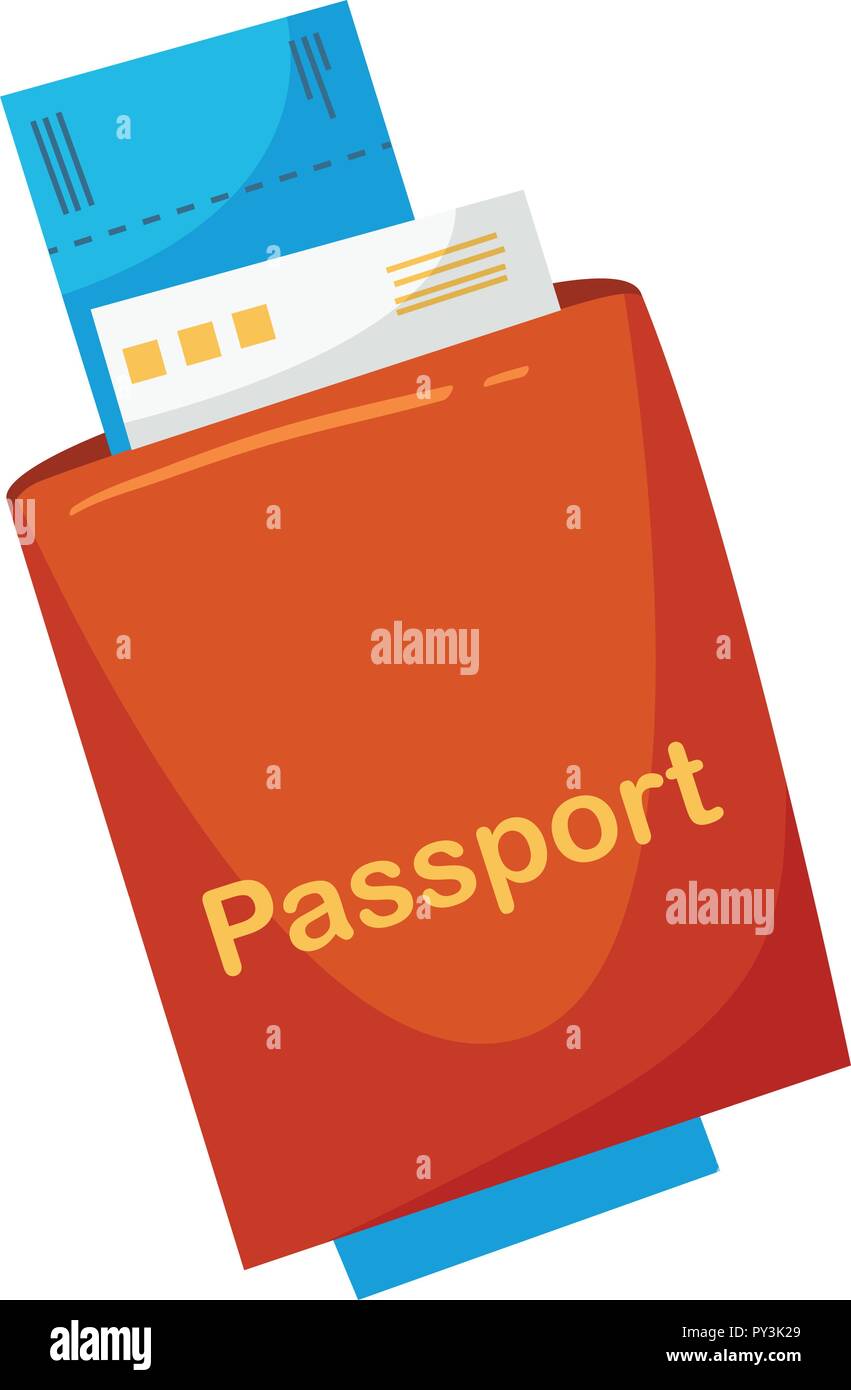 Ein Reisepass auf weißem Hintergrund Abbildung Stock Vektor
