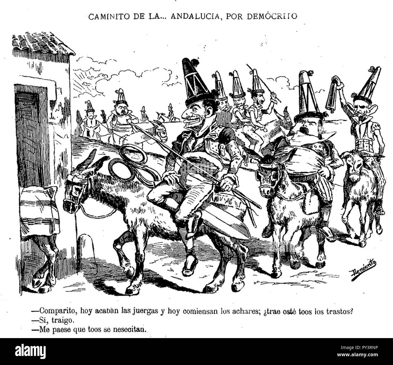 Caminito de la Andalusien, de Demócrito. Stockfoto