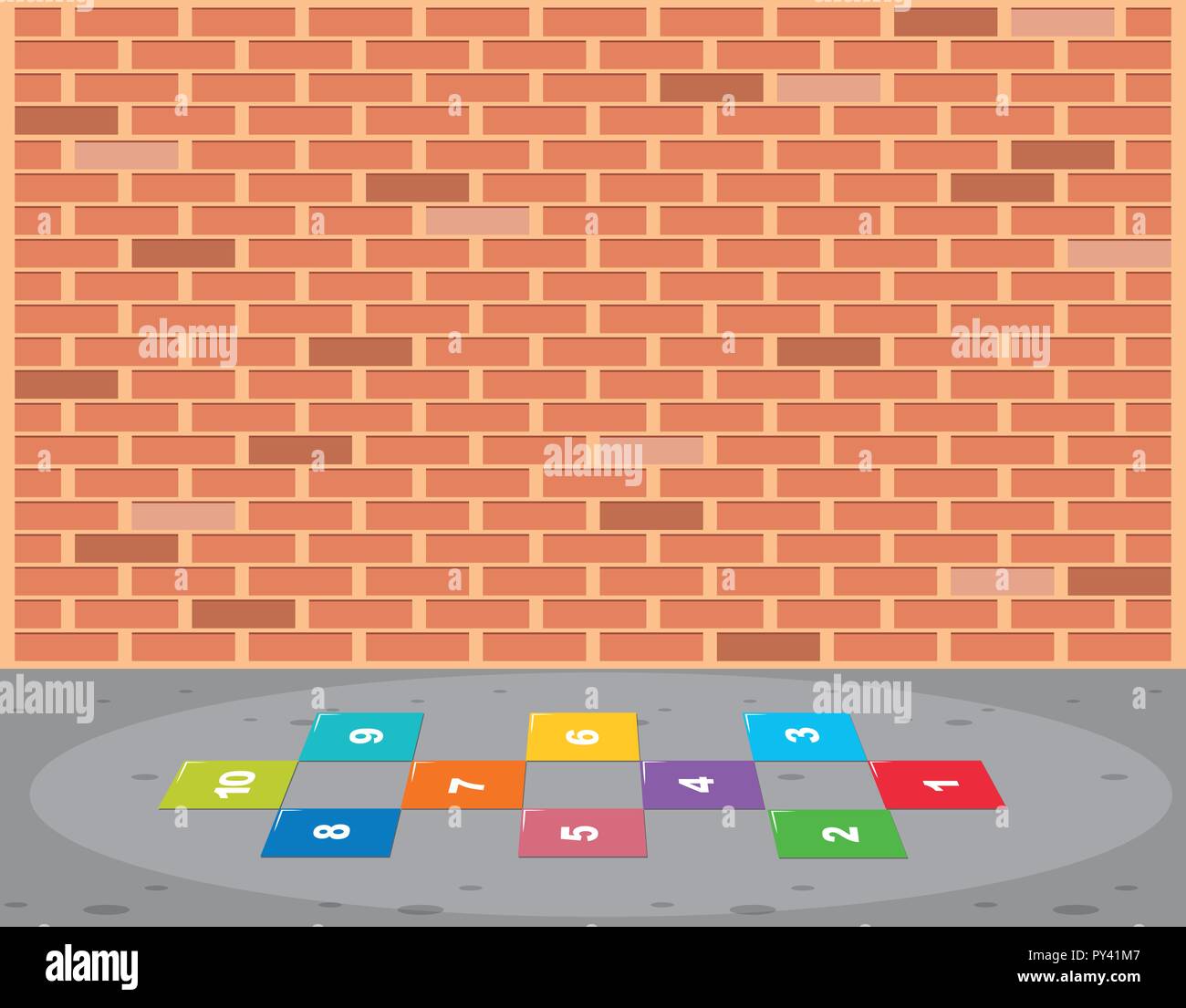 Hopse grid Mauer Szene Abbildung Stock Vektor