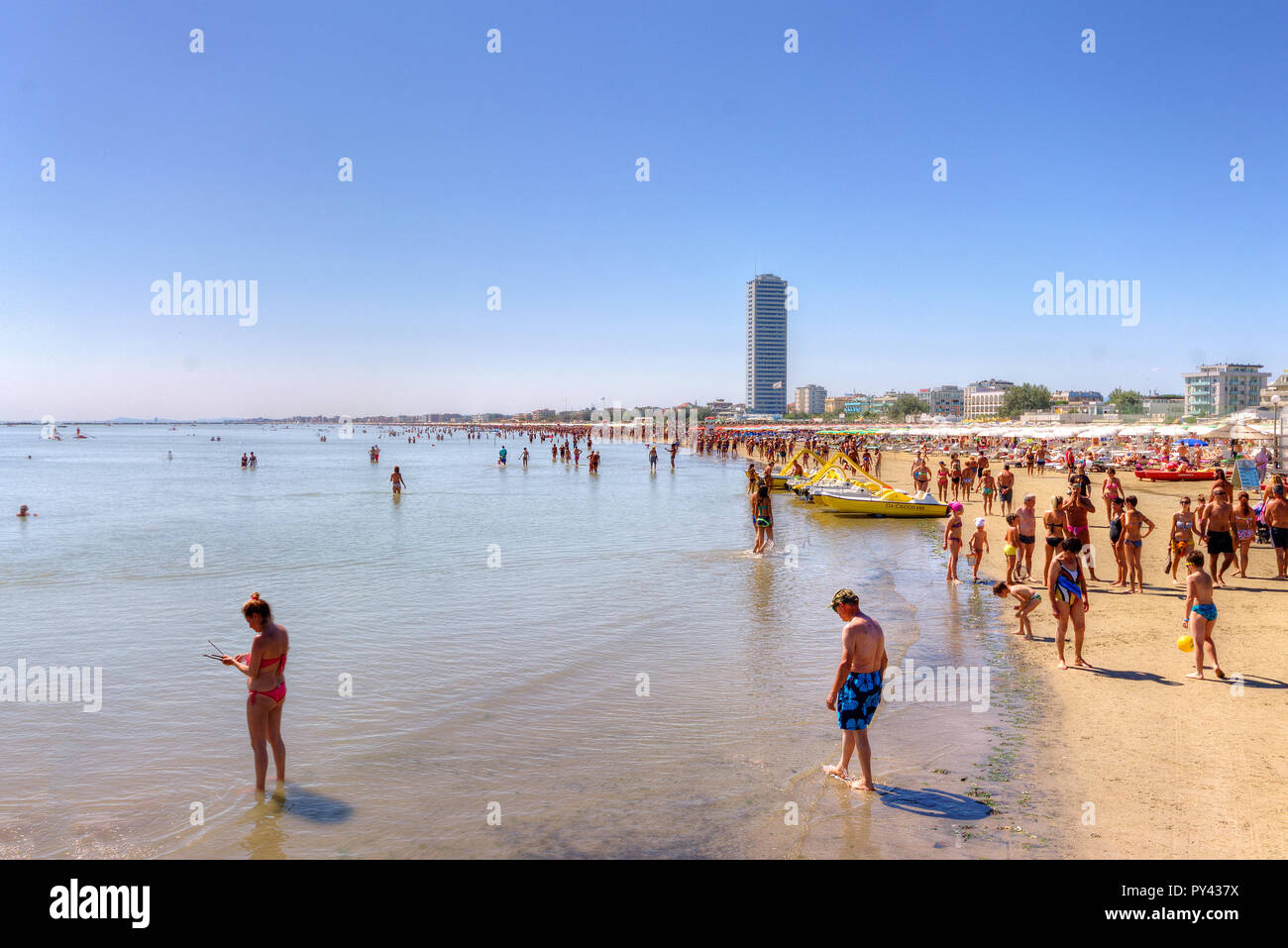 Italien, Emilia-Romagna Cesenatico, Strand Stockfoto