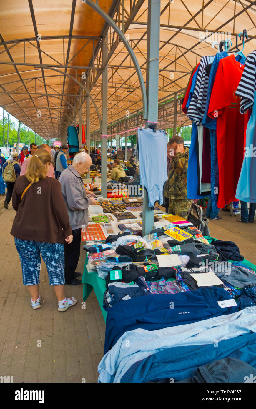 Markt, Udelnaya, Vyborgsky, Saint Petersburg, Russland Stockfoto