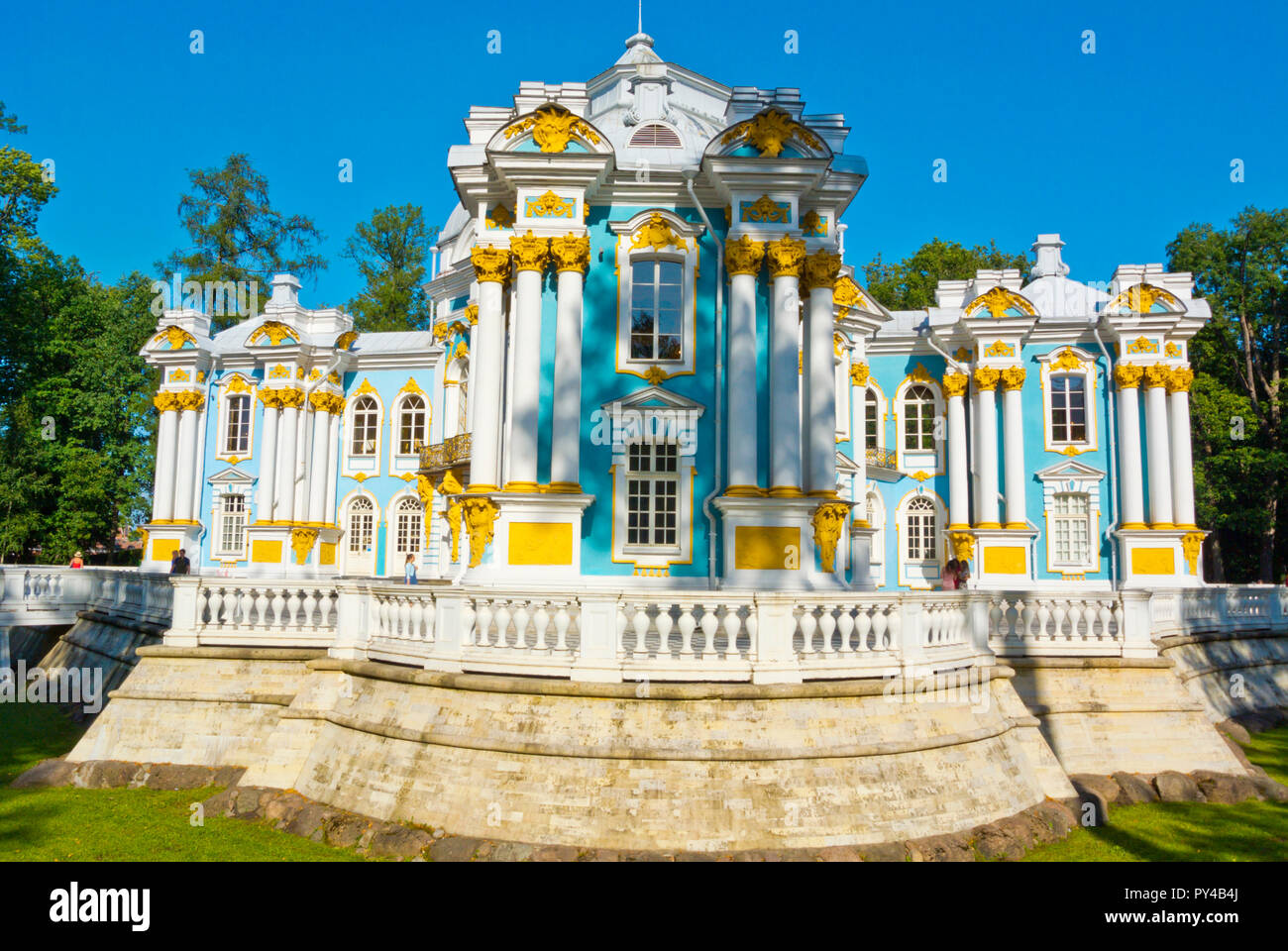 Hermitage Pavillon, Catherine Park, Zarskoje Selo, in der Nähe von St. Petersburg, Russland Stockfoto