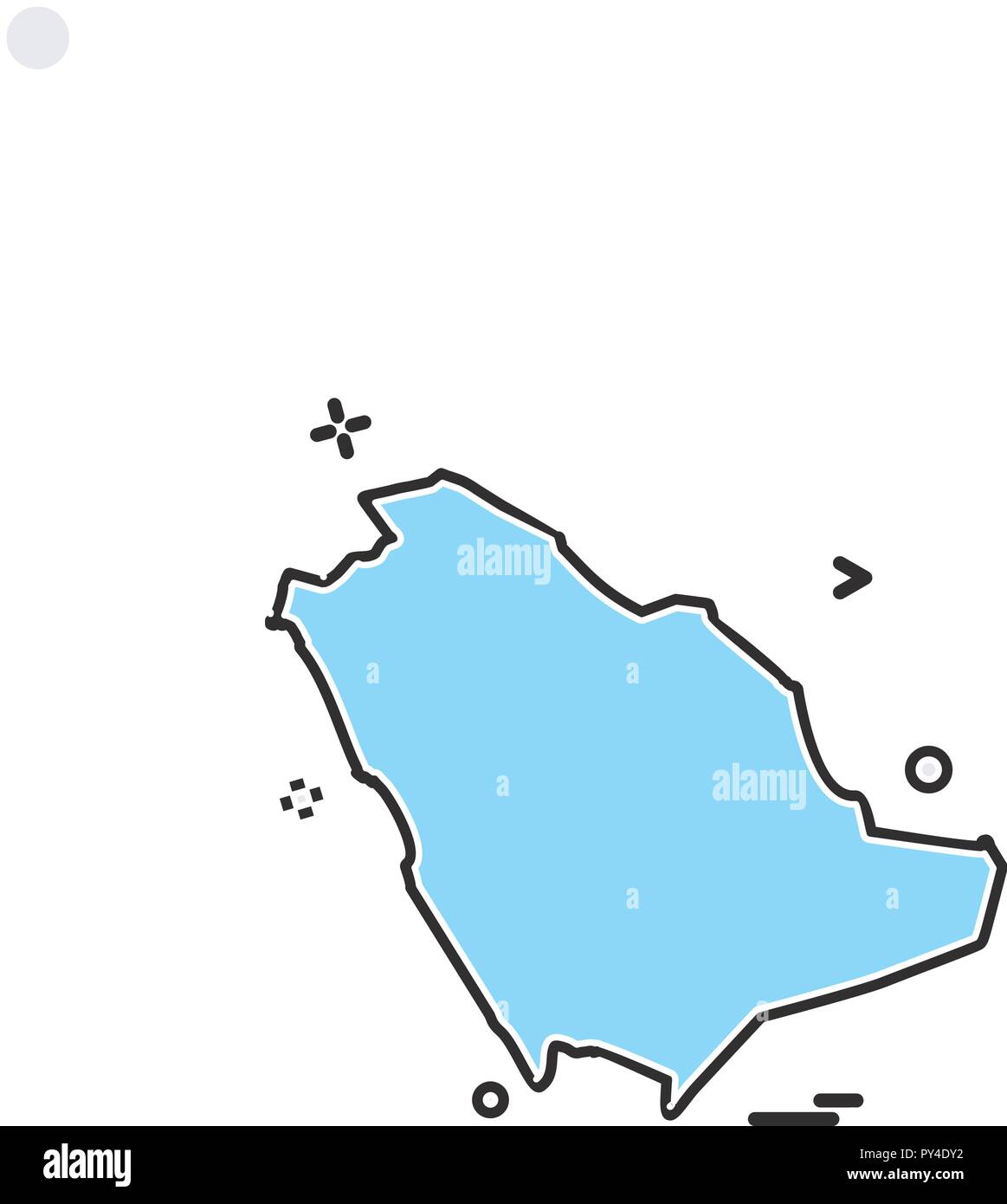 Saudi Arabien Karte Icon Design Vektor Stock Vektor